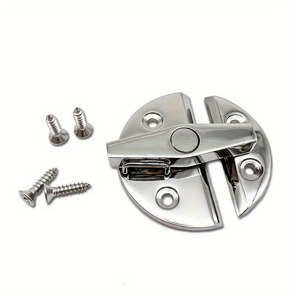 Marine Grade 316 Stainless Steel Turn Twist Button Door Catch Latchfor Door Cabinet Marine Boat Door Catch Latch 316 Stainless Steel Door Latch Round Twist Lock Suit for Boat - Image 4