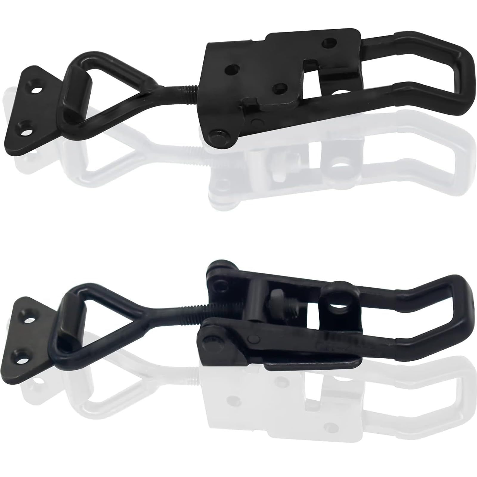 4PCS Toggle Latch Clamp 397 lbs Adjustable Toggle Latch Black Toggle Clamp Lockable Quick Release Pull Latch  Metal Draw Latch for Door, Box Case Trunk, Smoker Door, Jig - Image 5
