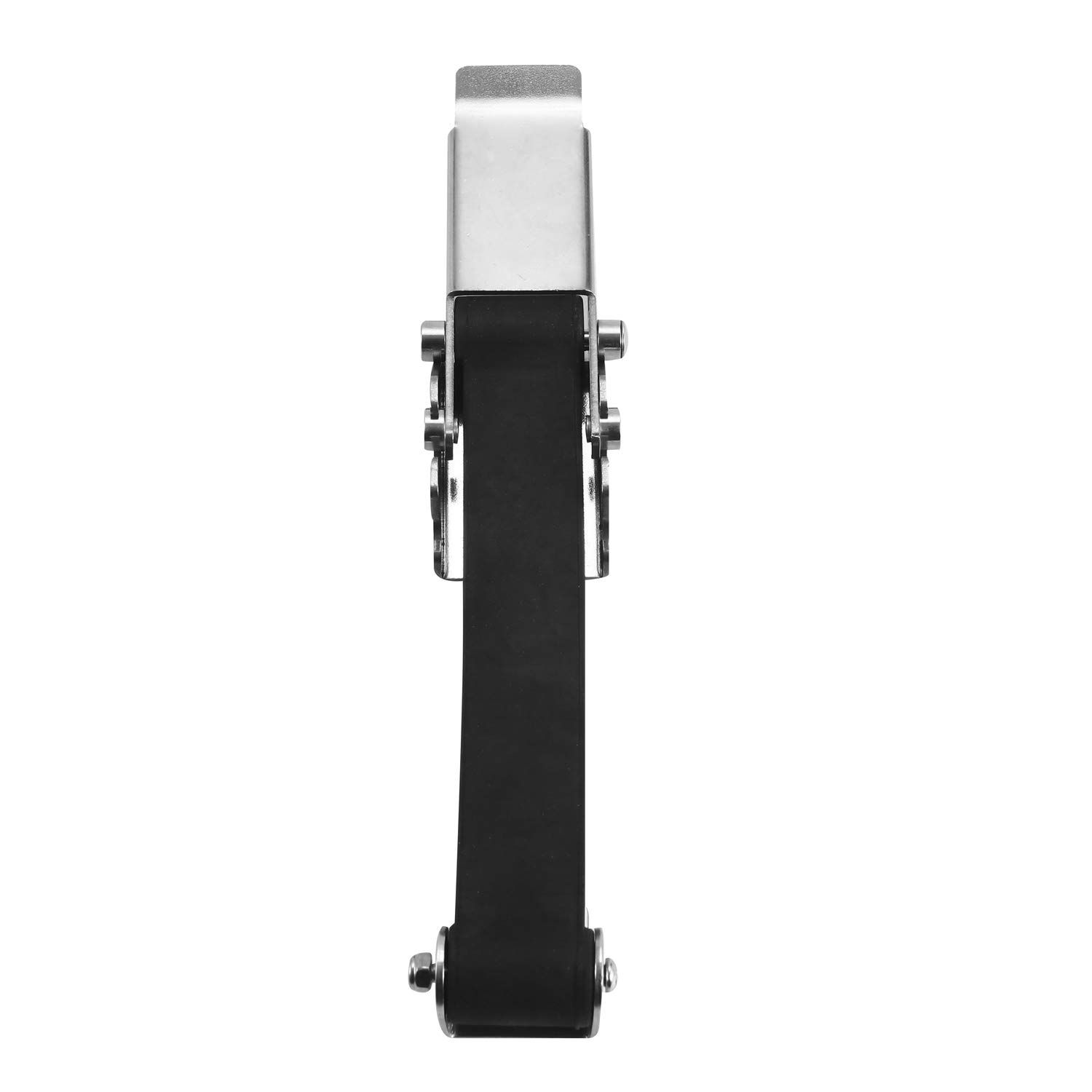 2 PCS Heavy Duty Premium SUS304 Stainless Steel Rubber Flexible Black Draw Latches Buckle (Style 3) - Image 2