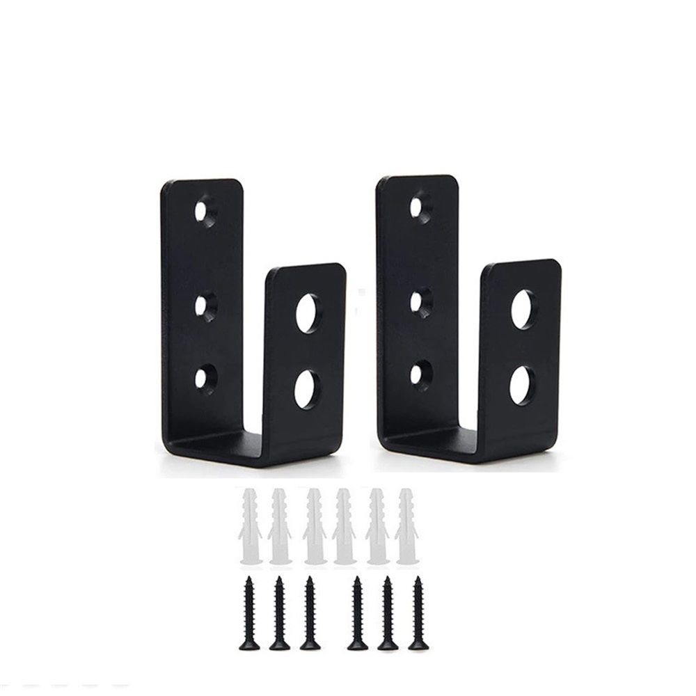 2x4 (1.5x3.5 inch) Door Barricade Brackets (2 pcs) | Drop Open Bar Holder Steel U Bracket for 2 by 4 Lumber as Security Door Reinforcement, Door Jammer, Tool Hanger for Home, Barn, Shed, Garage, Gate - Image 1