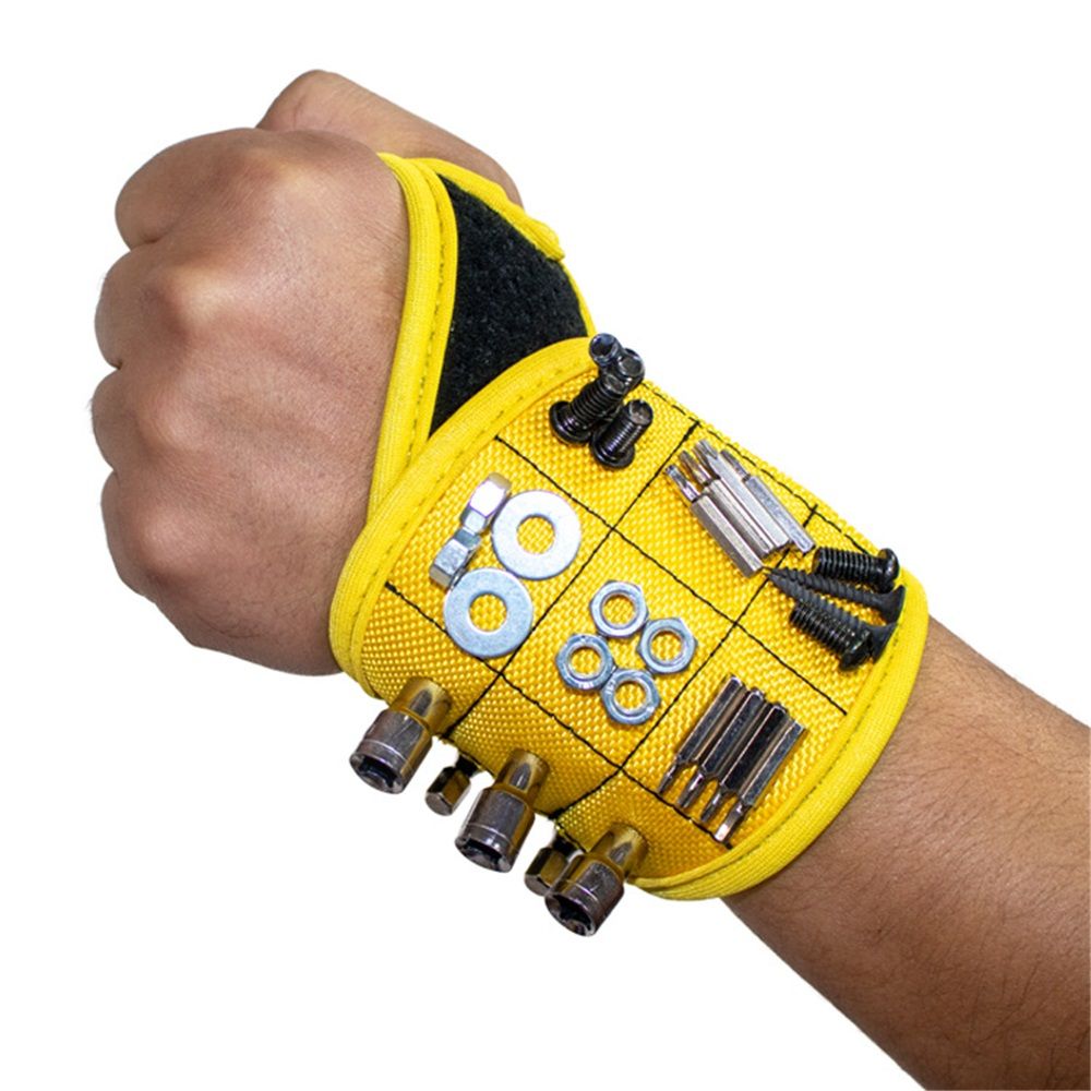 Magnetic Wristband for Tools Magnet Screw Holder Wrist Support Keeps Screws Nails Drill Bits Handy Unique Tool Gadgets for Men's & Dad Perfect Christmas Gifts Stocking Stuffers - Image 3