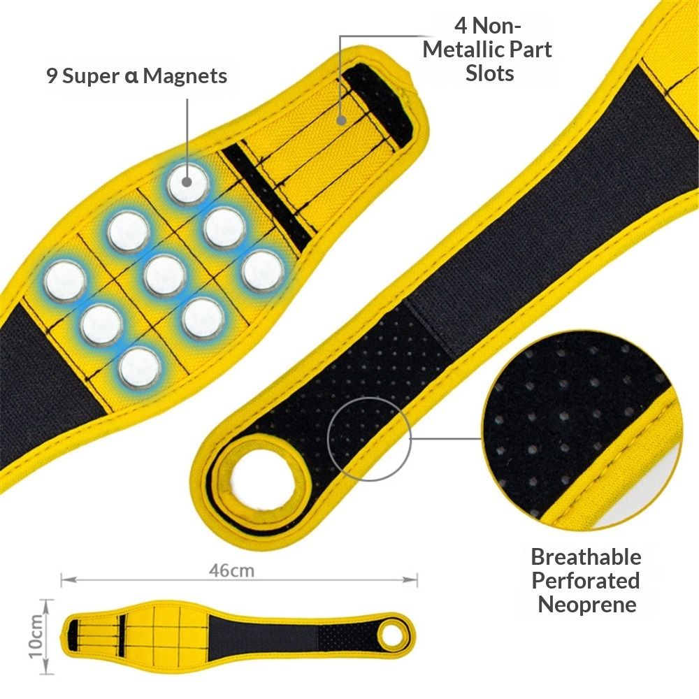 Magnetic Wristband for Tools Magnet Screw Holder Wrist Support Keeps Screws Nails Drill Bits Handy Unique Tool Gadgets for Men's & Dad Perfect Christmas Gifts Stocking Stuffers - Image 5