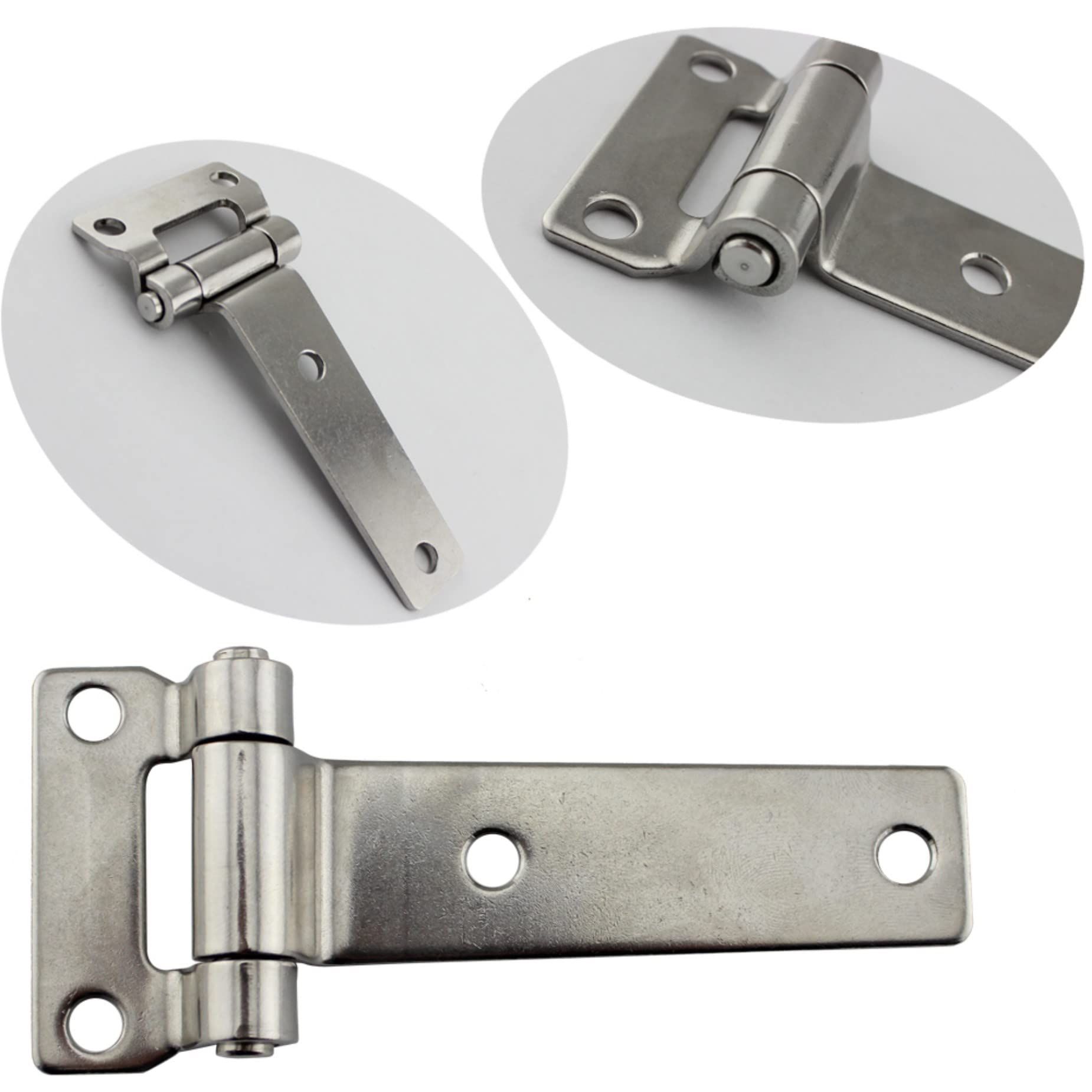 Pair of Stainless Steel 304 T-Shape Door Hatch Hinge L 5.3 in（135mm） for Container Vans Caravans Polish Marine Boat Hardware Counter Back Flap Hinges - Image 3