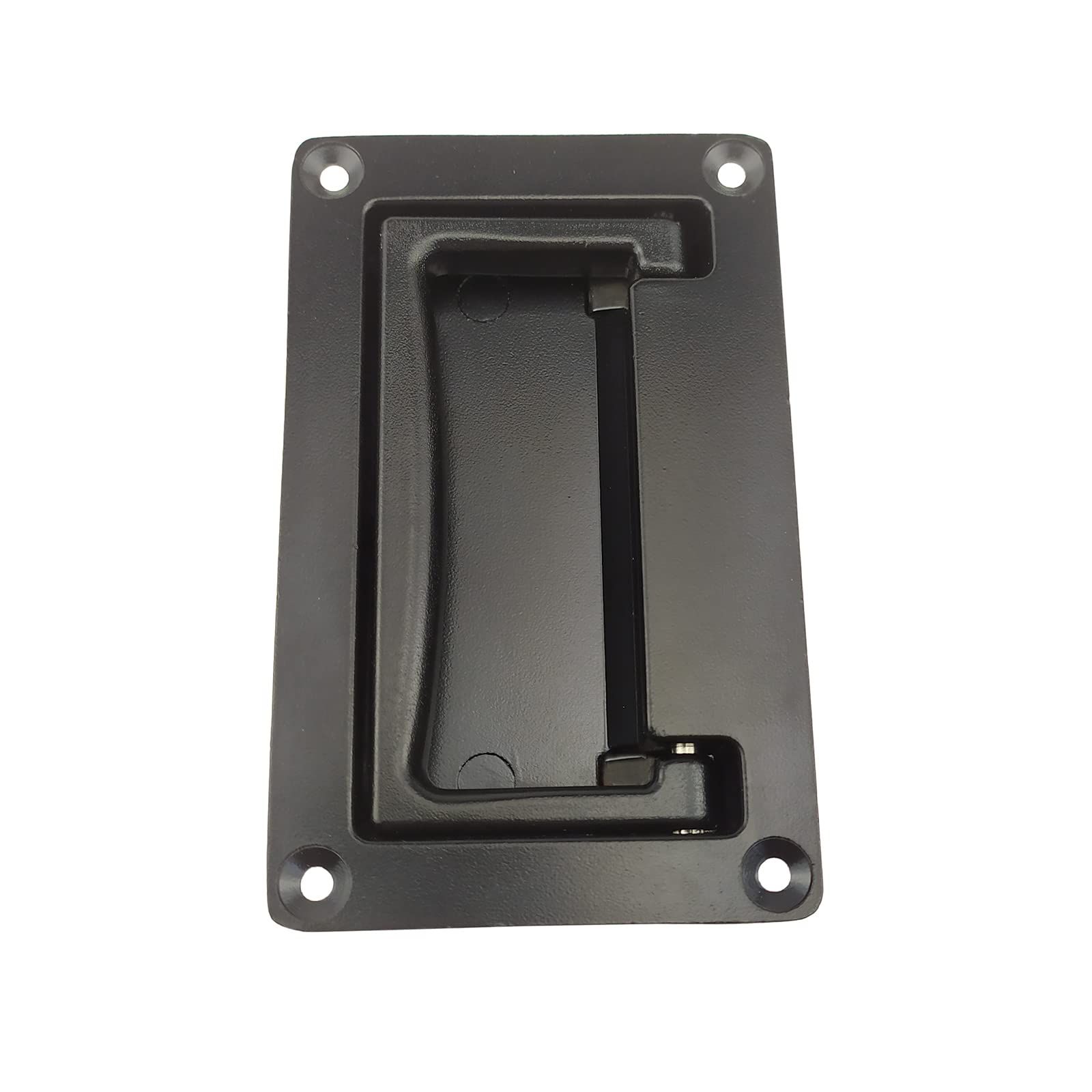 2 Pack Zinc Alloy Recessed Pull Handles Container Handle Black Flush Lift Recessed Door Handle,111mm/4.3in - Image 2