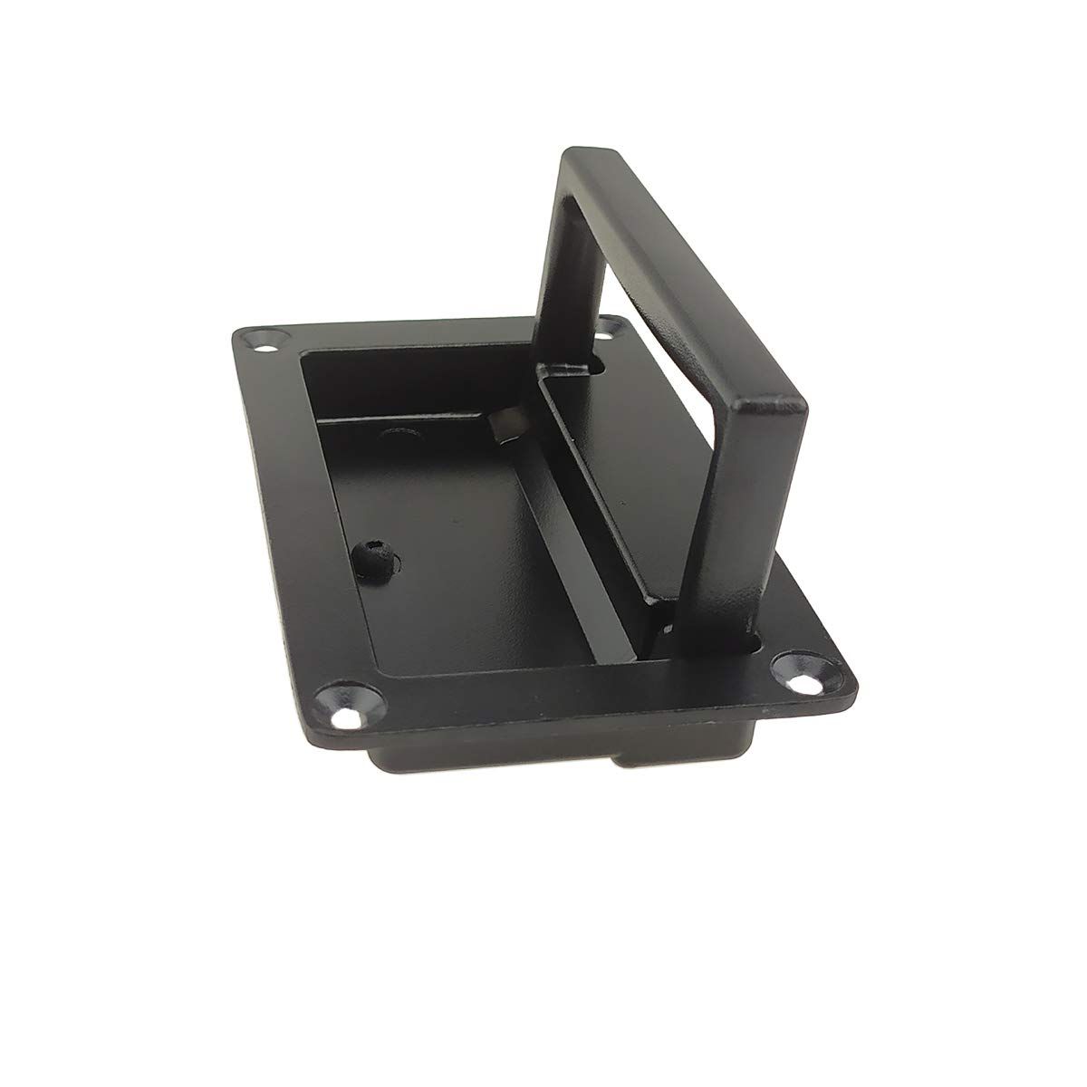 2 Pack Zinc Alloy Recessed Pull Handles Container Handle Black Flush Lift Recessed Door Handle,111mm/4.3in - Image 3