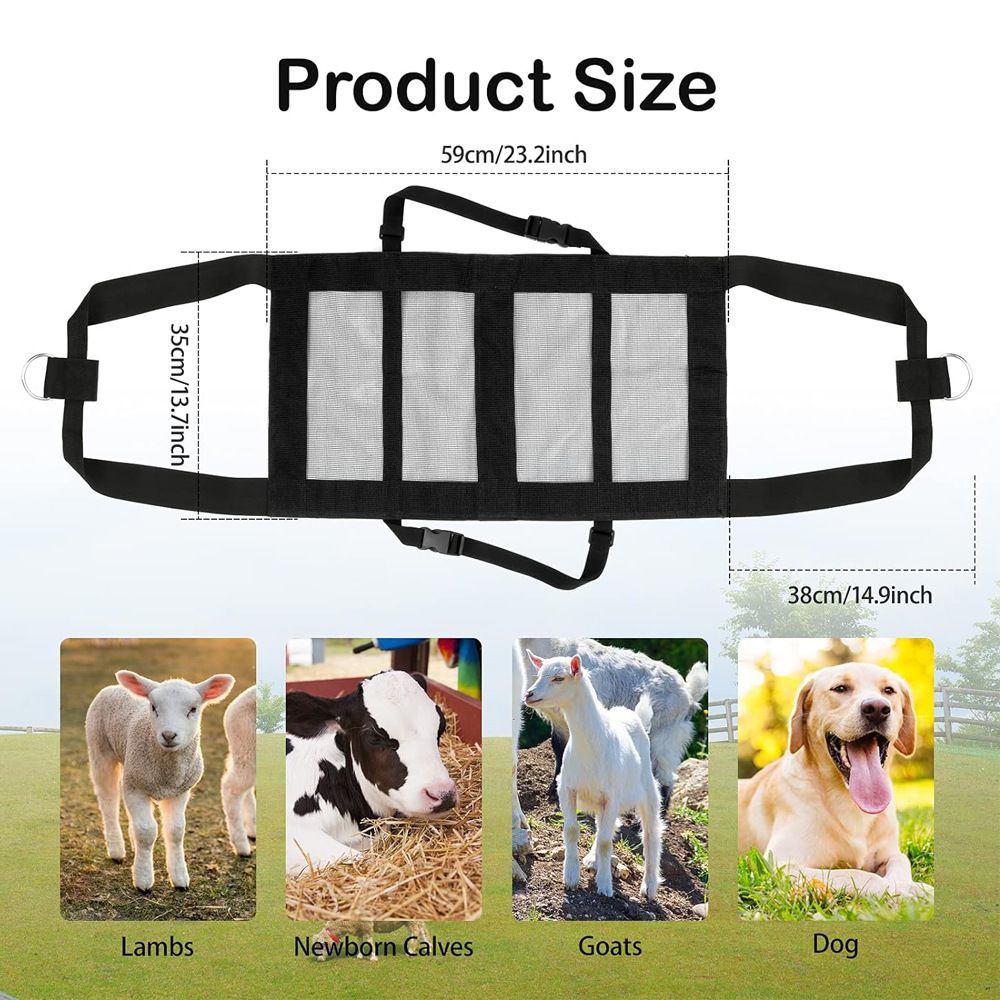 Calf Sling for Weighing Animals - Calf Scale Hanging Weight Scale Sling with Adjustable Straps for Weighing Calves Lambs Goats Baby Alpacas Newborn Livestock Dogs - Image 2