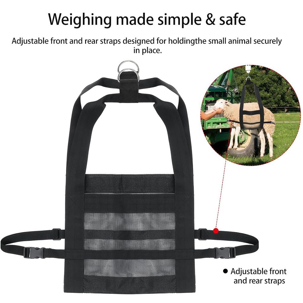 Calf Sling for Weighing Animals - Calf Scale Hanging Weight Scale Sling with Adjustable Straps for Weighing Calves Lambs Goats Baby Alpacas Newborn Livestock Dogs - Image 3