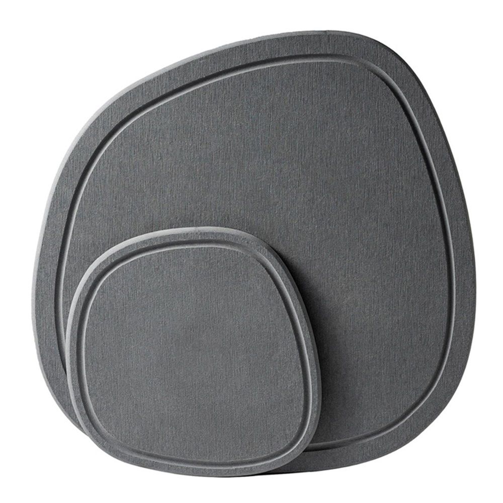 Diatomaceous Earth Plant Saucer for Indoor, 2 Pack Irregular 6.7 Inch 12 Inch, Instant Dry Pot Saucer, Plant Drip & Drainage Tray for Indoor, Stone Gray - Image 1