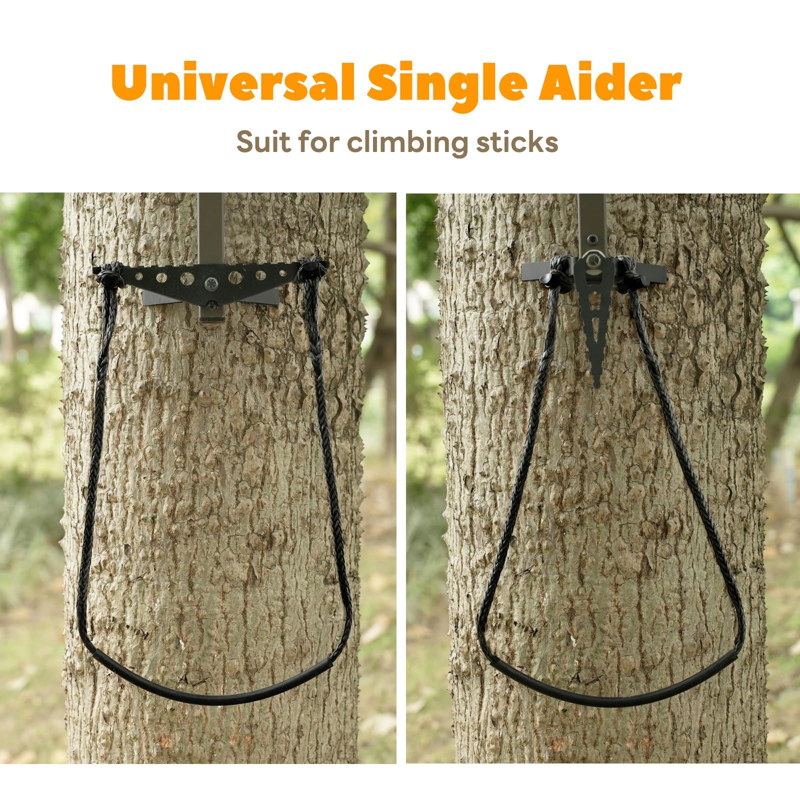 Climbing Stick Aider for Hunting, Daisy Chain Single Step Aider, Hand-Braided Lightweight Rope Ladder Tree Stand Step 3pcs - Image 3