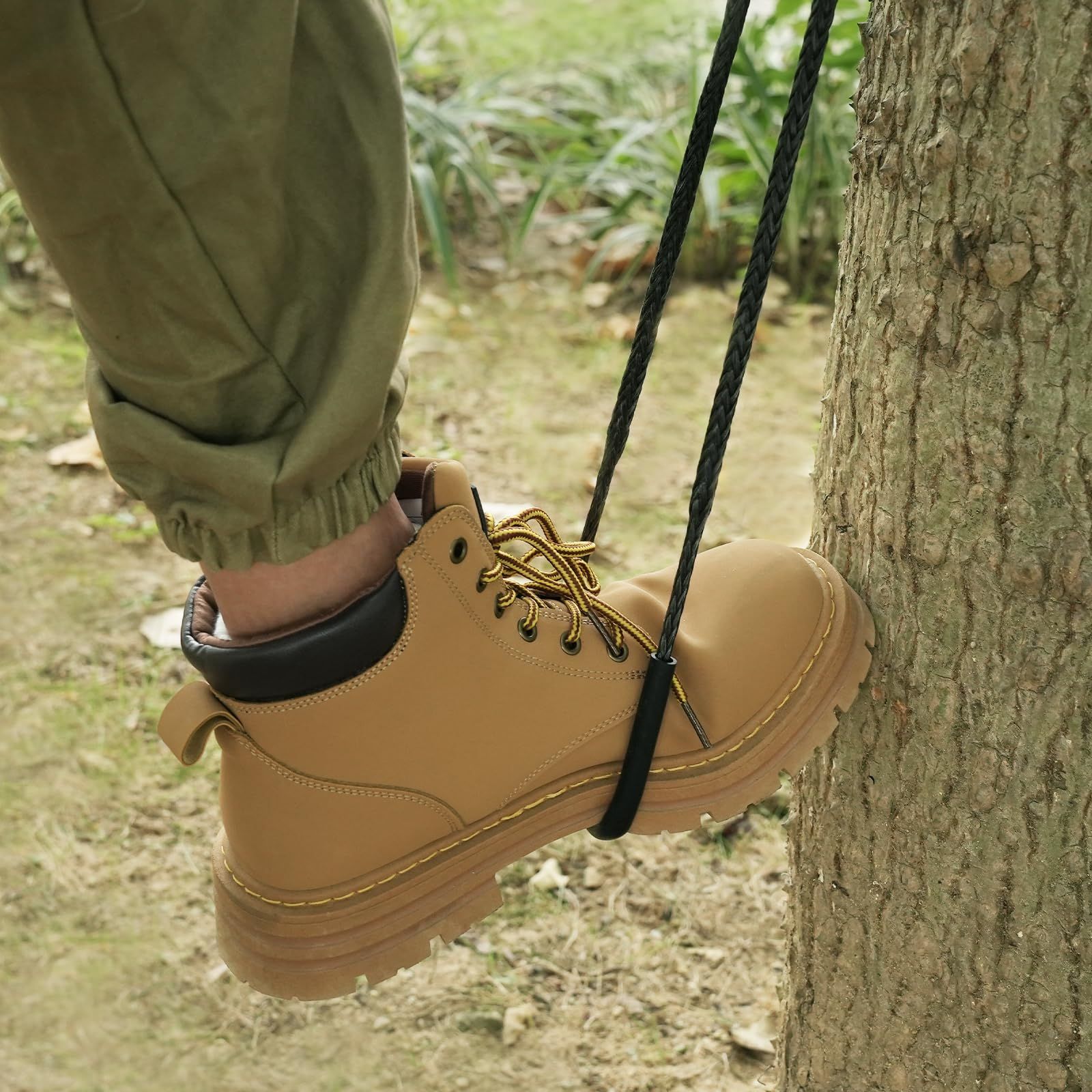 Climbing Stick Aider for Hunting, Daisy Chain Single Step Aider, Hand-Braided Lightweight Rope Ladder Tree Stand Step 3pcs - Image 4