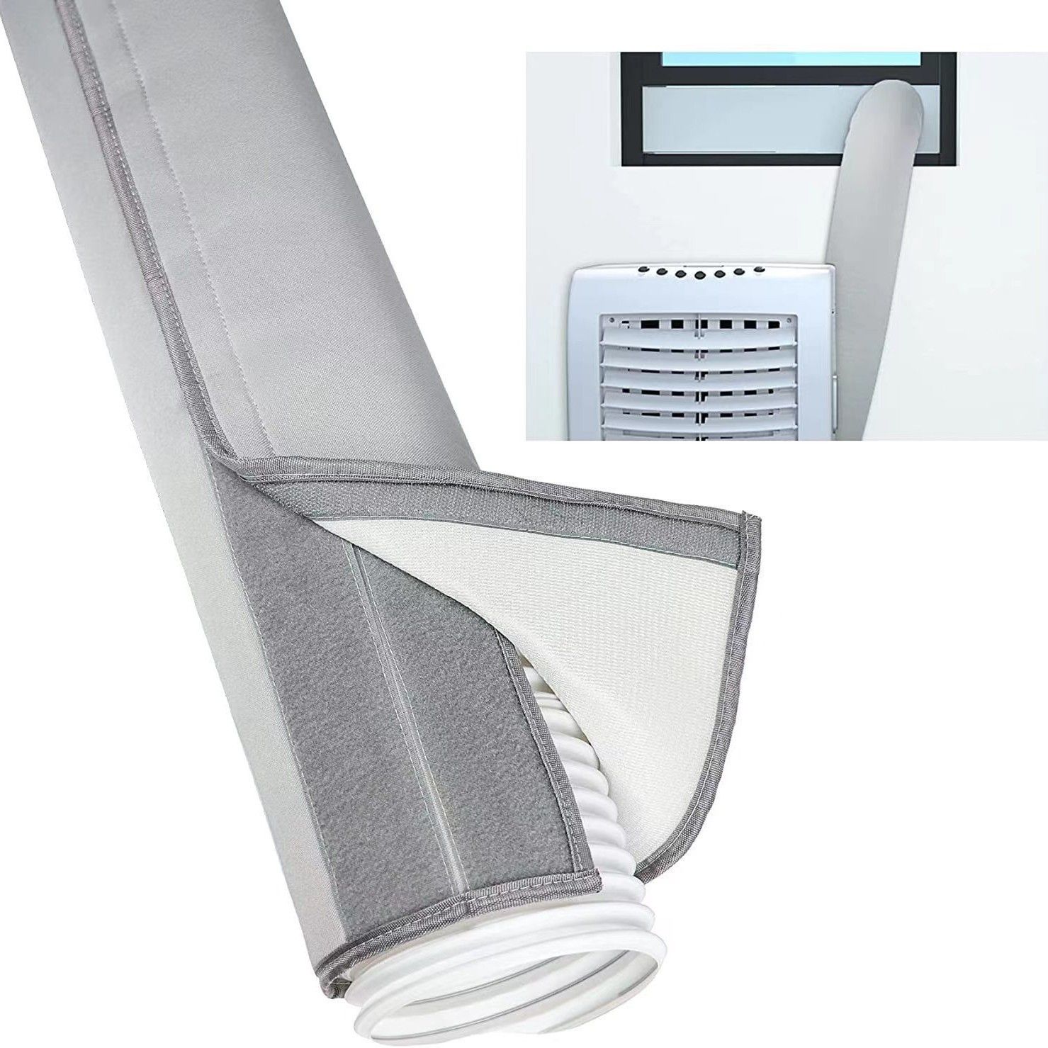 Portable AC Hose Insulation Sleeve, Air Conditioner Hose Cover Wrap, Fits 5