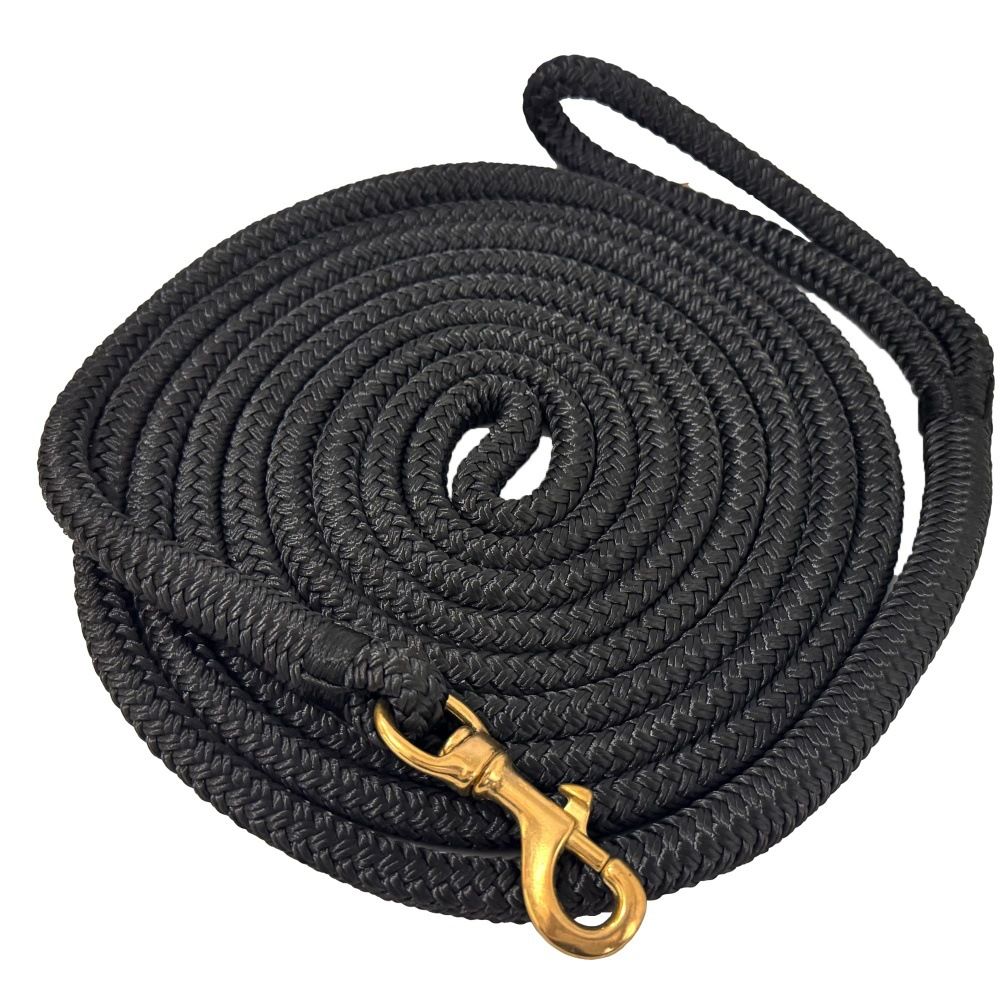 Horse Lead Rope, Double Braided Nylon Horse Lead Line, Lead Rope for Horses with Quick Halter Attachment, Soft Comfort Grip, Barn Horse Tack for Daily Use & Showing (1/2