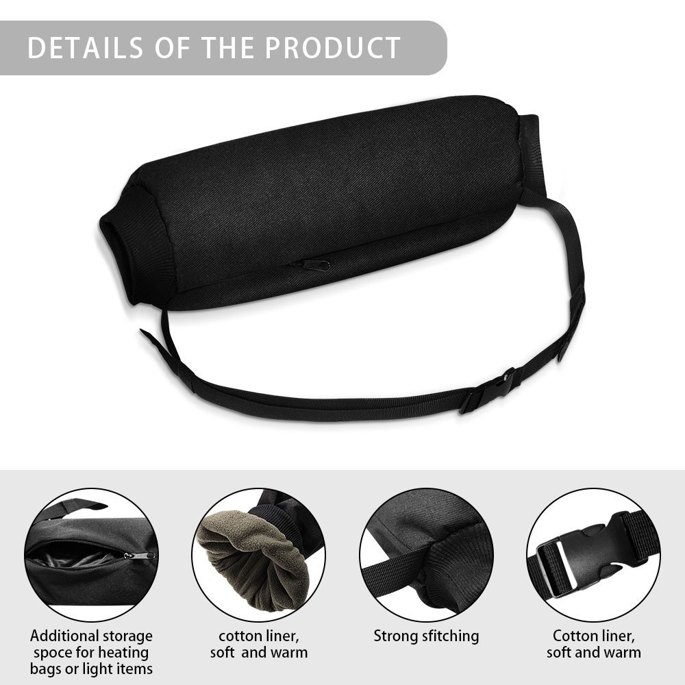 Football Hand Warmer Pouch Reusable Hand Warming Muff with Zipped Pocket and Adjustable Strap for Cold Weather, Hand Warmer Bag for Football, Baseball, Hiking, Camping - Image 2