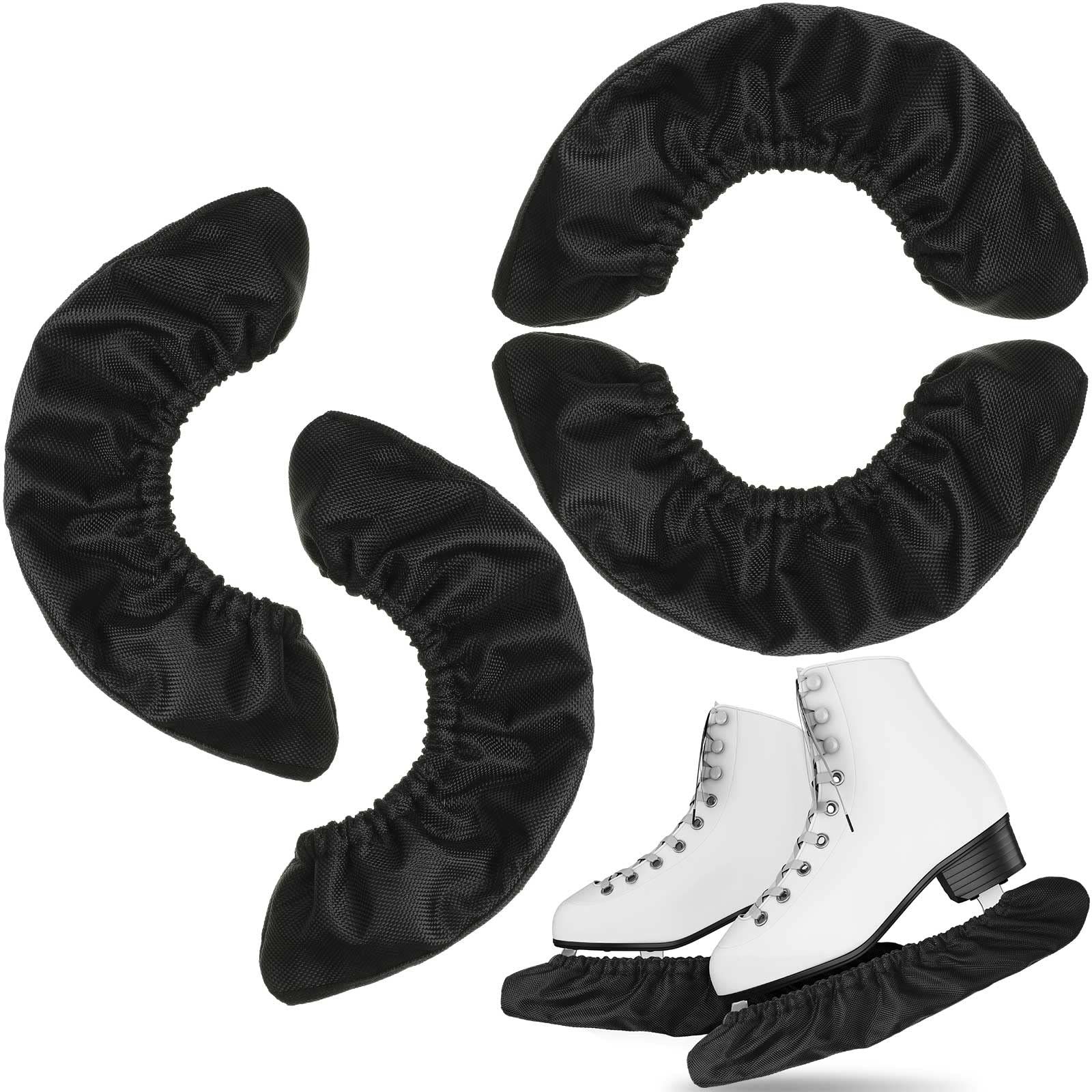 4 Pcs Ice Skate Guards Hockey Ice Skate Blade Covers Kids Absorbent Figure Soakers Hockey Accessories Skating Cover Blades for Kid Youth Adult Men Women Boy Girl (35 yards) - Image 1
