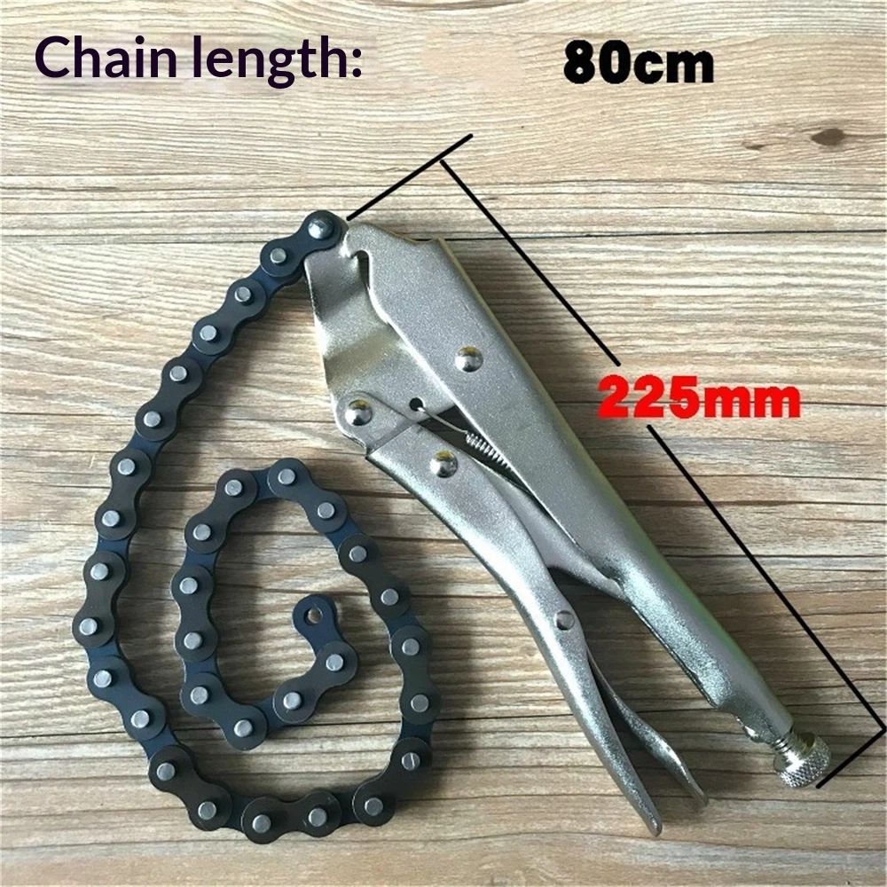 Locking Chain Clamp, Locking Chain Pliers with 80cm Chain, Quick Release，Heavy Duty Chain Vise Grip, Locking Chian Pliers Chain Vise Wrench for Any Shaped Objects - Image 5