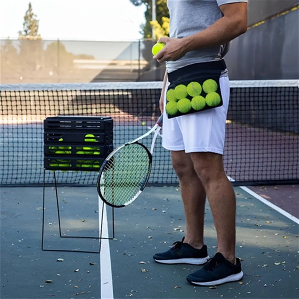 2pcs Adjustable tennis belt holder, waist bag, mesh hip bag holder, can hold 8 tennis or table tennis bags, golf bag（black） - Image 5