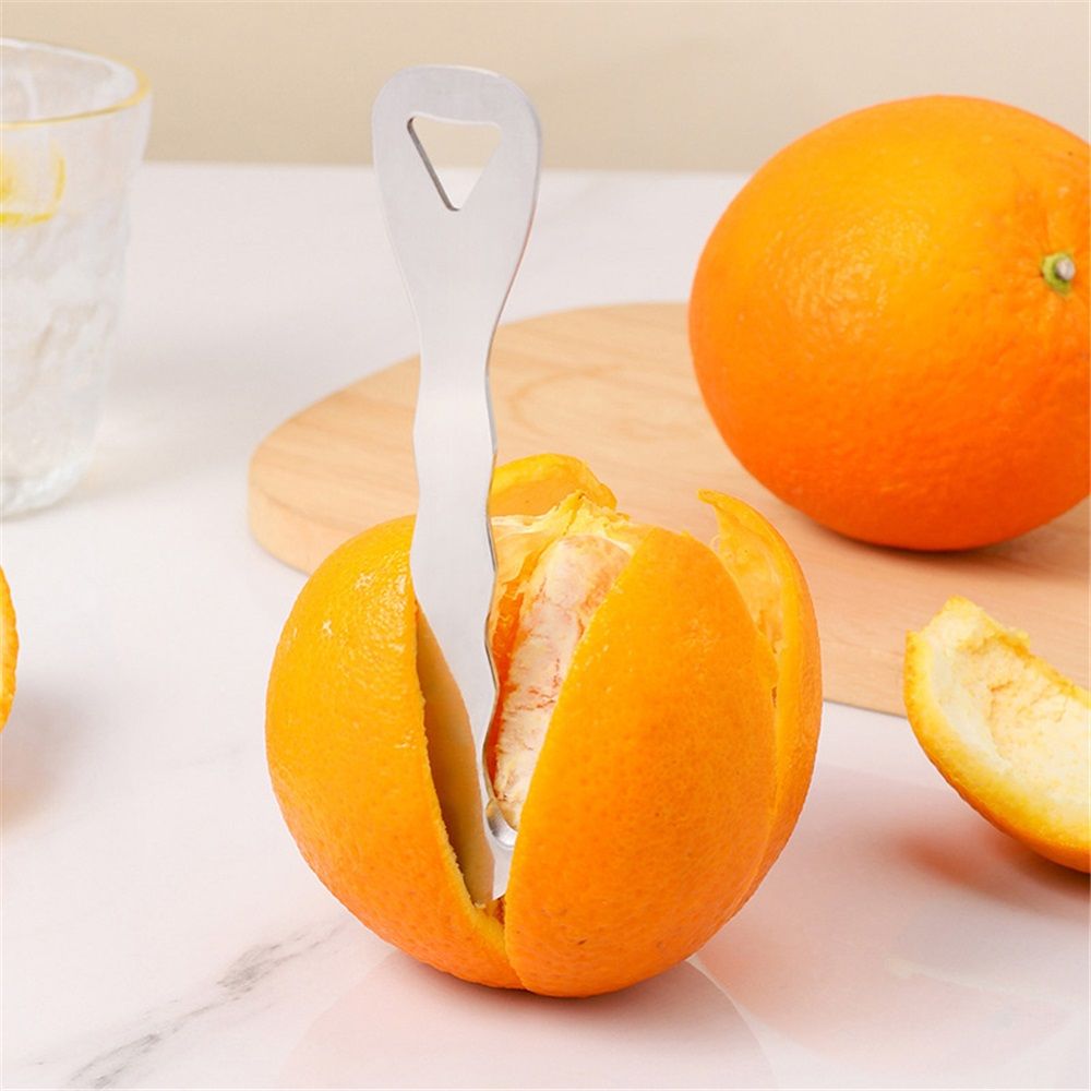 2pcs Stainless Steel Citrus Peeler Tool – Orange Peeler for Kitchen, Lemon Peeler, Grapefruit Peeler, Effortless Fruit Peeler with Sharp Blade, Ergonomic Grip, - Image 3