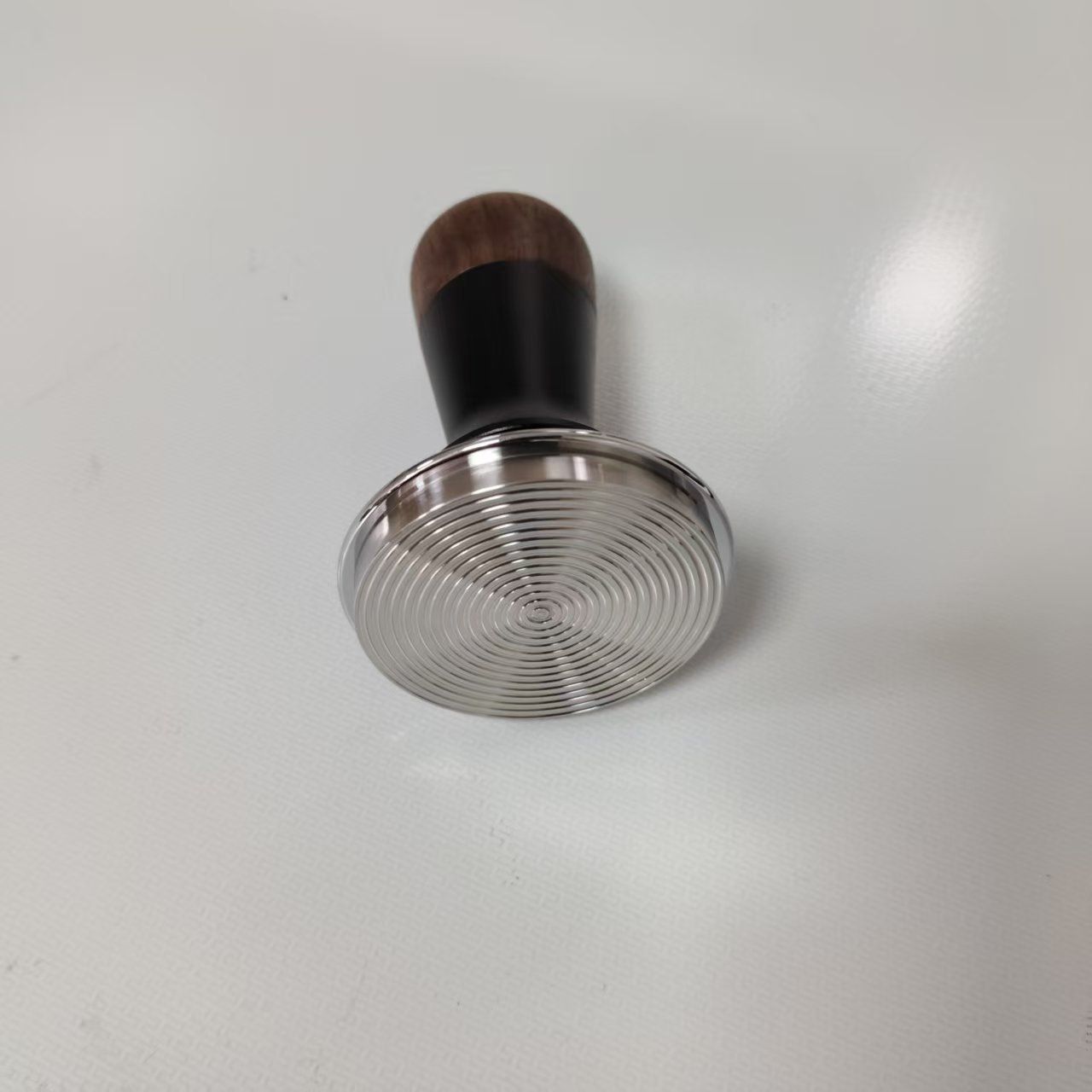 58mm espresso pot, stainless steel corrugated base coffee pot, spring-loaded espresso pot, and walnut wood lid - Image 4