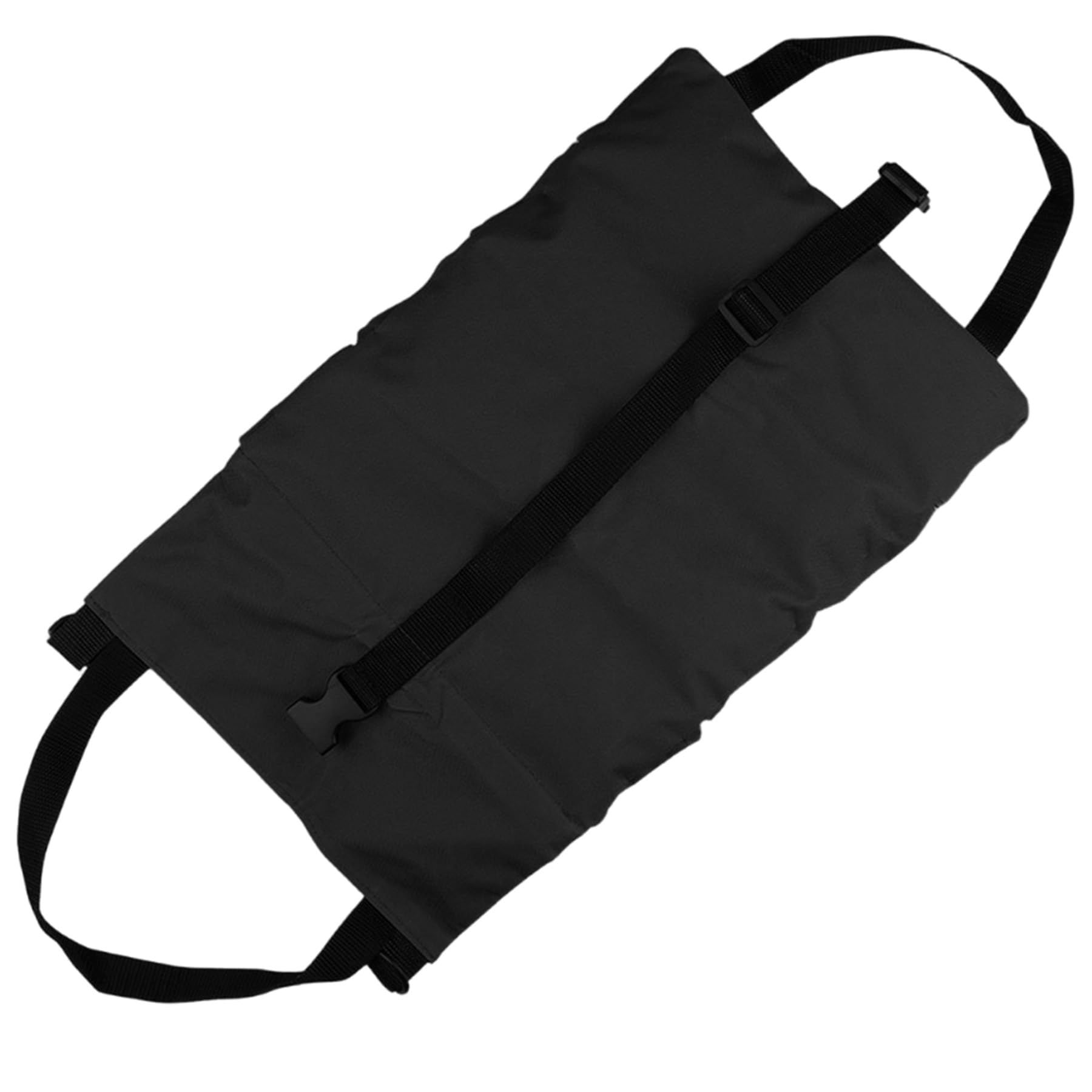 Tool Roll Up Pouch - Canvas Multi-Purpose Wrench Roll Up Bag, Organizer with 5 Zipper Tool Pockets, Hanging Carrier (black) - Image 2
