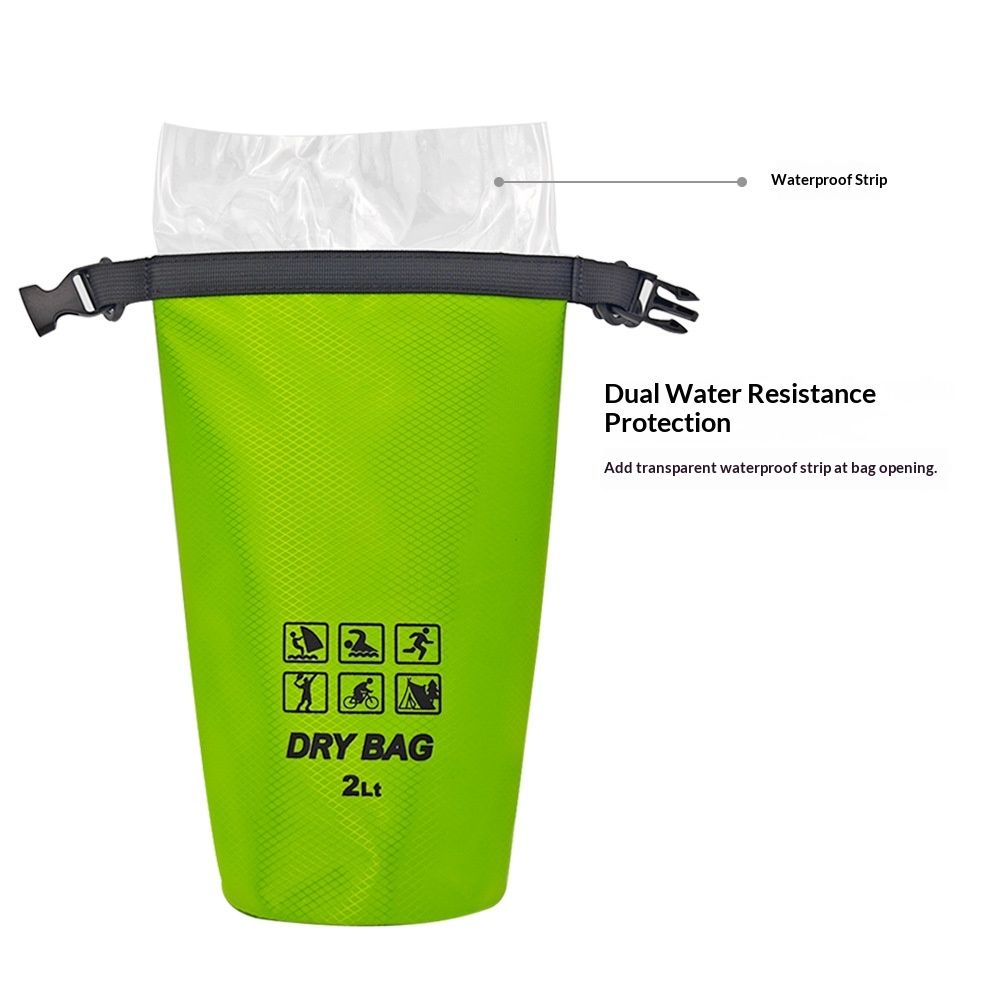 Waterproof Dry Bag, 2L - Roll Top Waterproof Pool Bag，Dry Bags for Kayaking Waterproof-/Phone Pouch,Large Waterproof Phone Pouch,（Green ） - Image 3