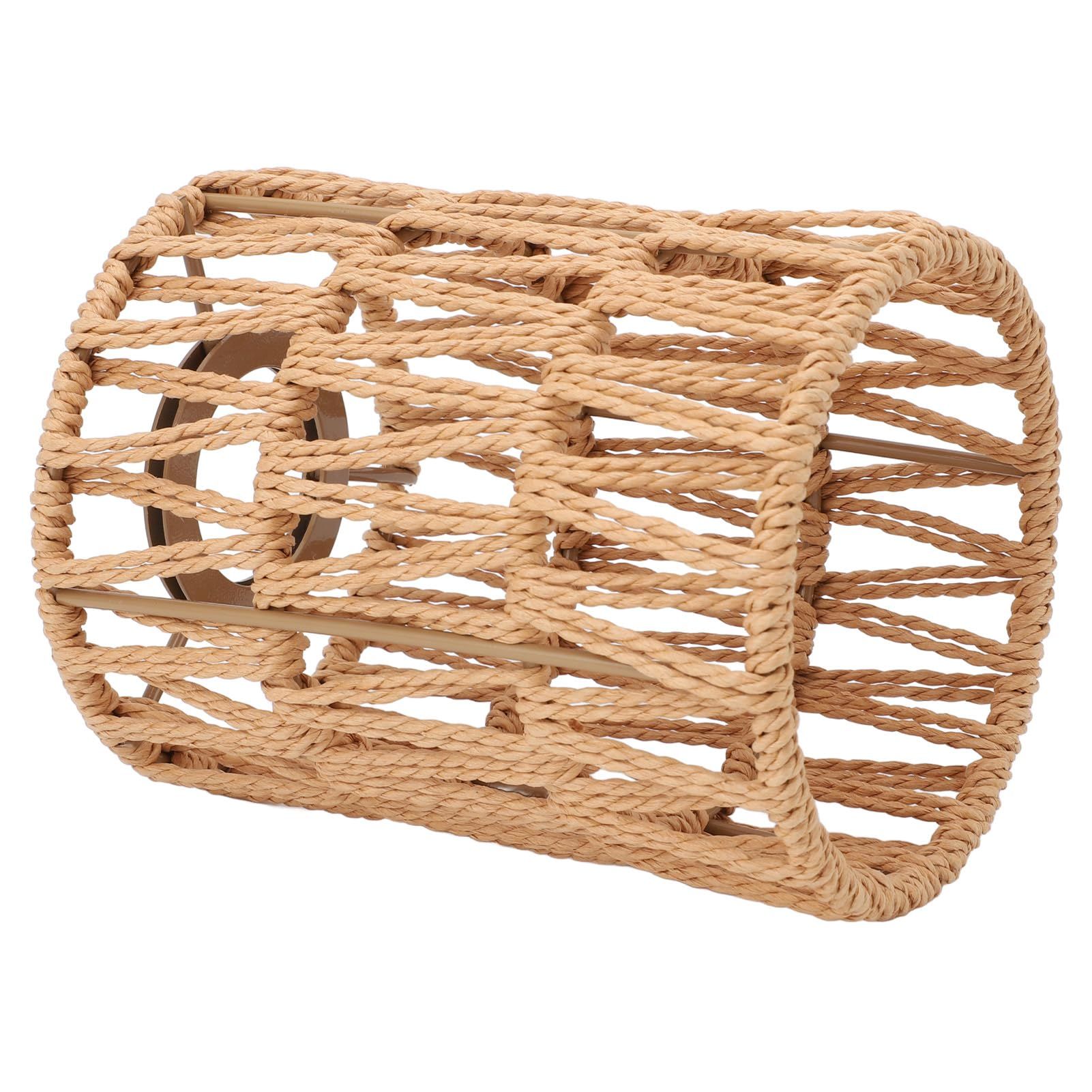 1 Pack Rattan Lamp Shade, Handwoven Natural wicker lamp shade, Boho Pendant Light Shades for Living Room, Bedroom, Kitchen - Eco-friendly & Stylish Home Decor - Image 1