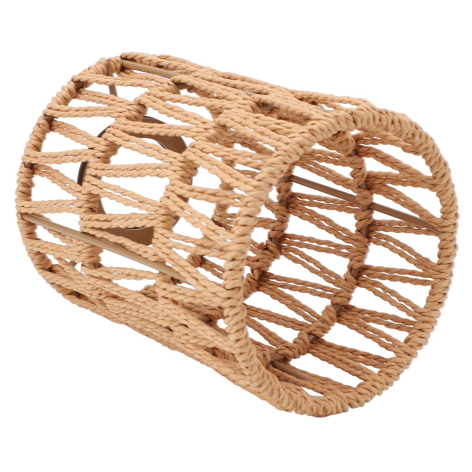 1 Pack Rattan Lamp Shade, Handwoven Natural wicker lamp shade, Boho Pendant Light Shades for Living Room, Bedroom, Kitchen - Eco-friendly & Stylish Home Decor - Image 4