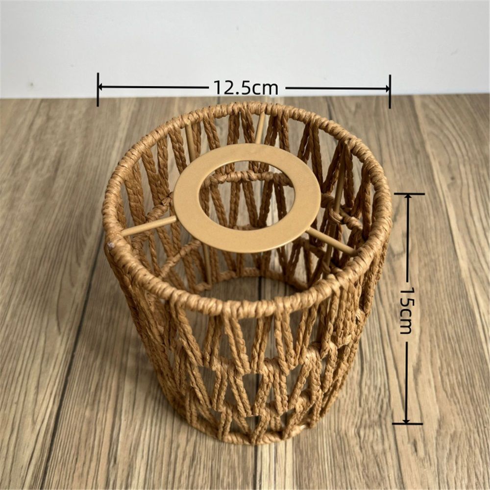 1 Pack Rattan Lamp Shade, Handwoven Natural wicker lamp shade, Boho Pendant Light Shades for Living Room, Bedroom, Kitchen - Eco-friendly & Stylish Home Decor - Image 5