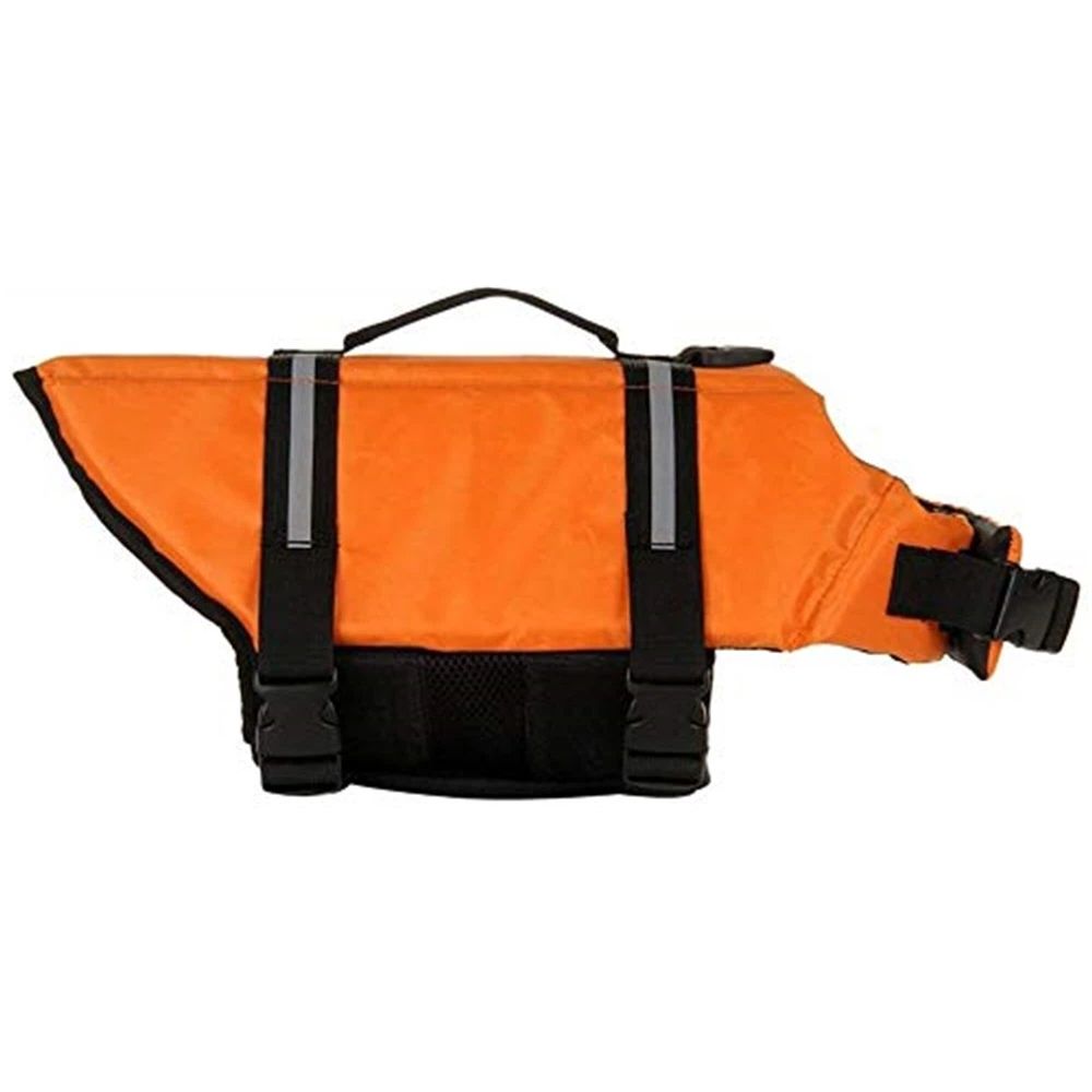Dog Doggy Life Jacket Life Vest Saver Preserver Reflective Oxford cloth  Quick Release Adjustable Bandana(orange S) - Image 2