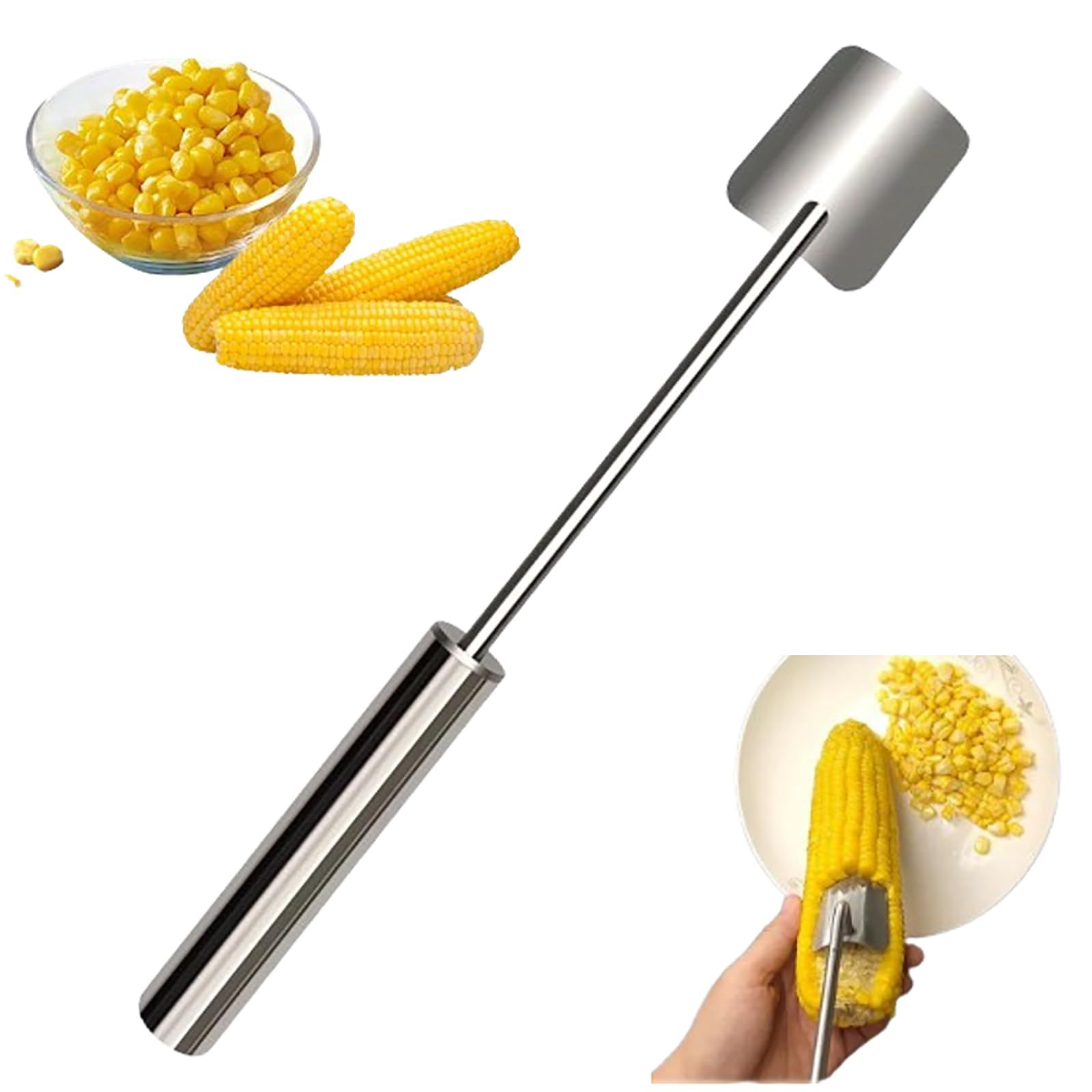 Corn Peeler for Corn on the Cob Stripper Tool, Corns Peelers Stainless Steel Splitter Tool Easy Fast Corn Remover Tool for Home Kitchen (2pcs) - Image 2