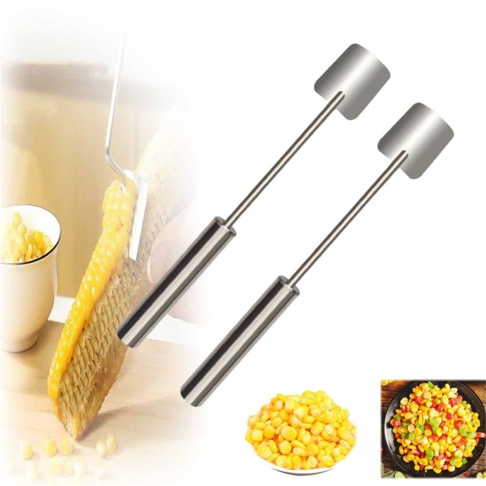 Corn Peeler for Corn on the Cob Stripper Tool, Corns Peelers Stainless Steel Splitter Tool Easy Fast Corn Remover Tool for Home Kitchen (2pcs) - Image 3