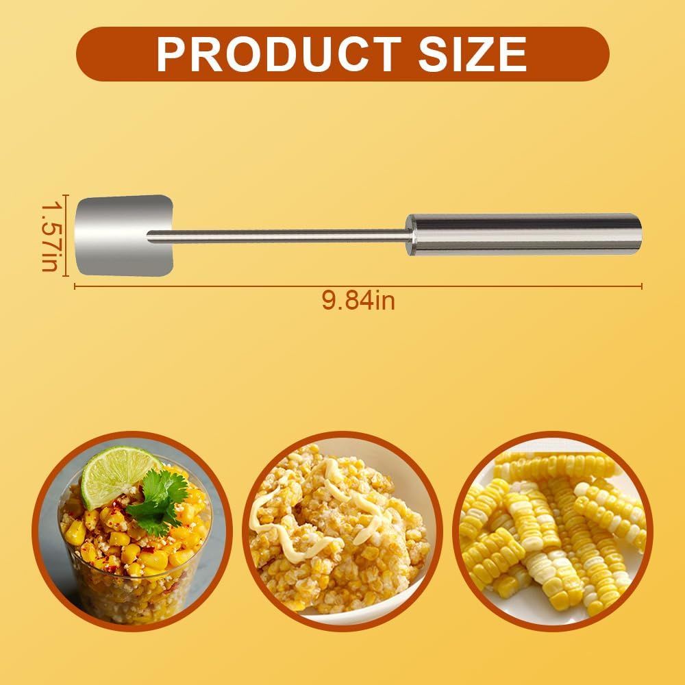 Corn Peeler for Corn on the Cob Stripper Tool, Corns Peelers Stainless Steel Splitter Tool Easy Fast Corn Remover Tool for Home Kitchen (2pcs) - Image 5