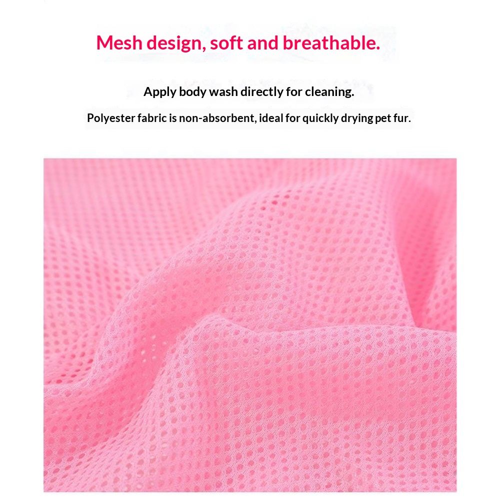 2pcs Cat Bathing Bag Anti-Bite and Anti-Scratch Cat Grooming Bag for Bathing, Nail Trimming, Medicine Taking,Adjustable Multifunctional Breathable Restraint Shower Bag(Pink) - Image 4
