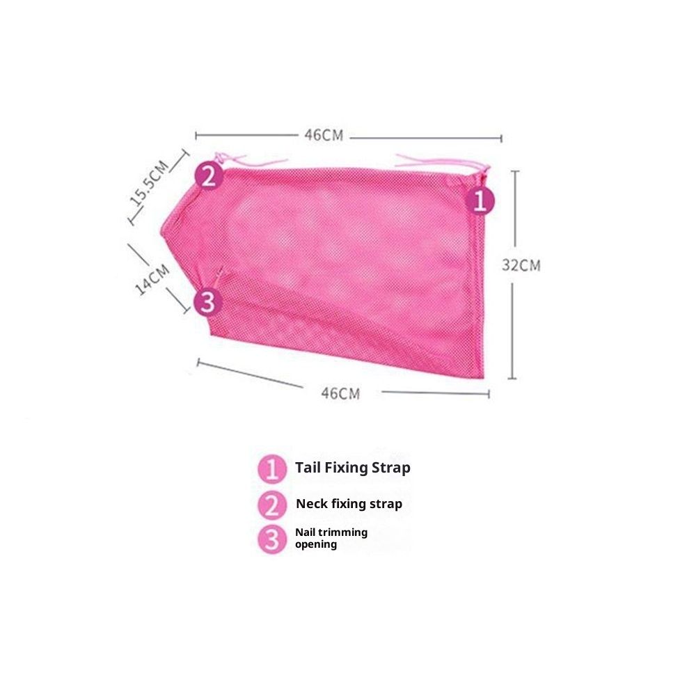 2pcs Cat Bathing Bag Anti-Bite and Anti-Scratch Cat Grooming Bag for Bathing, Nail Trimming, Medicine Taking,Adjustable Multifunctional Breathable Restraint Shower Bag(Pink) - Image 5