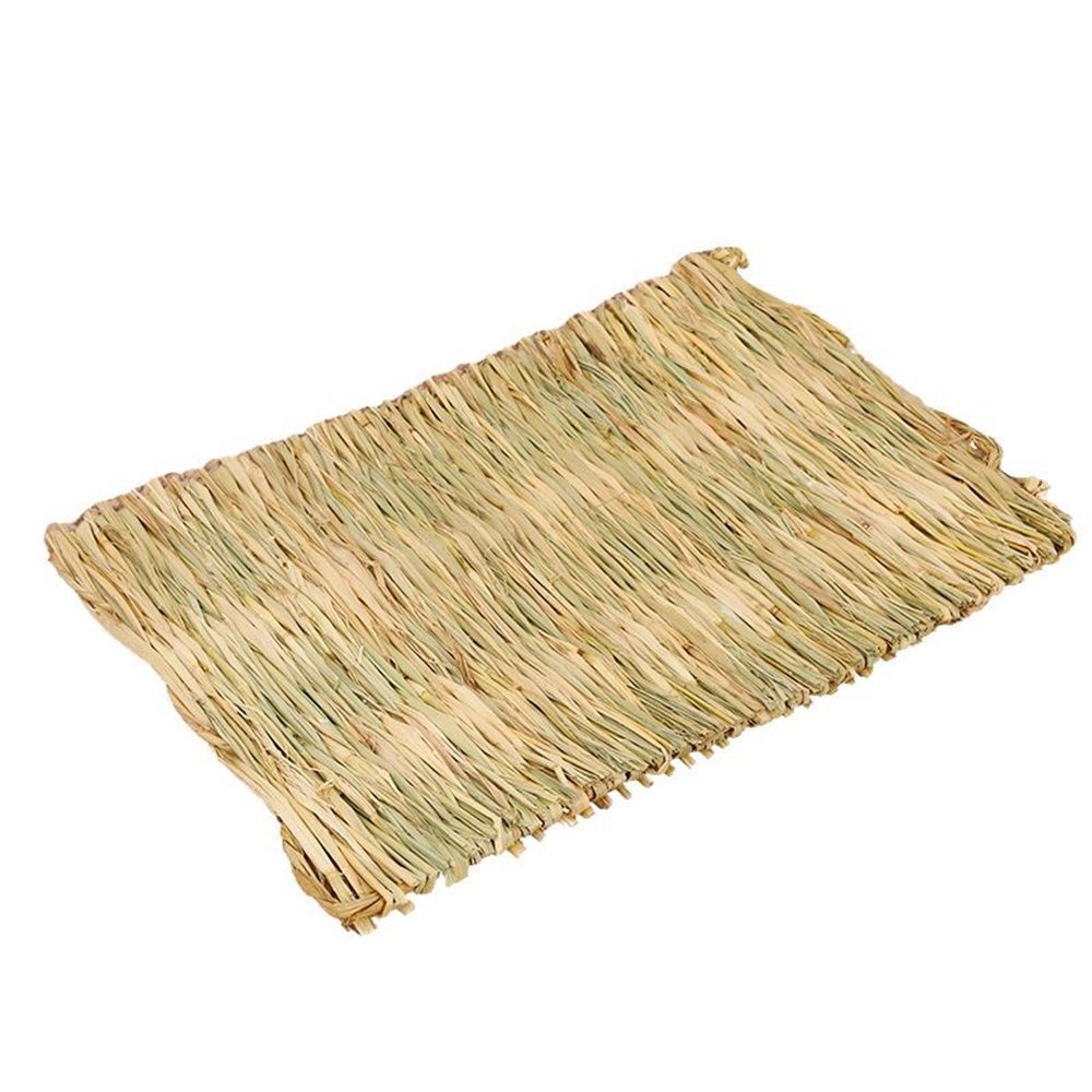2pcs Woven Grass Mat - All Natural Chewable Grass Mat for Small Pets  Pig Foot Mat Rabbit Grass Nest Pet Supplies（small size） - Image 2