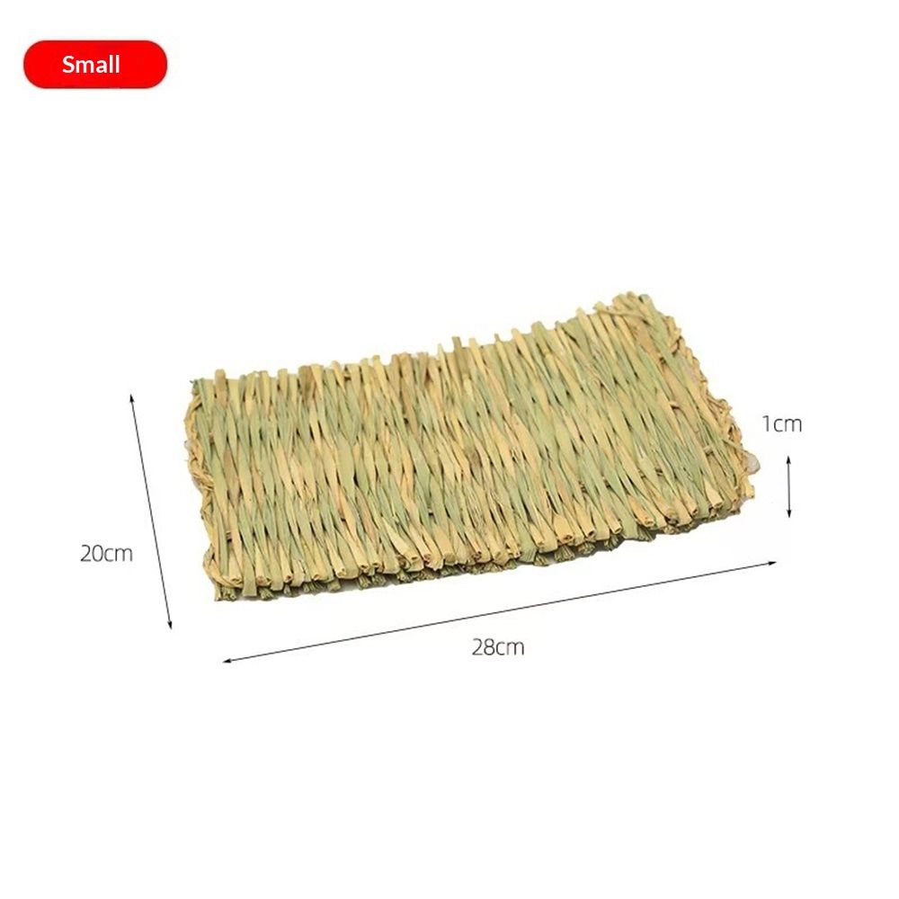2pcs Woven Grass Mat - All Natural Chewable Grass Mat for Small Pets  Pig Foot Mat Rabbit Grass Nest Pet Supplies（small size） - Image 5