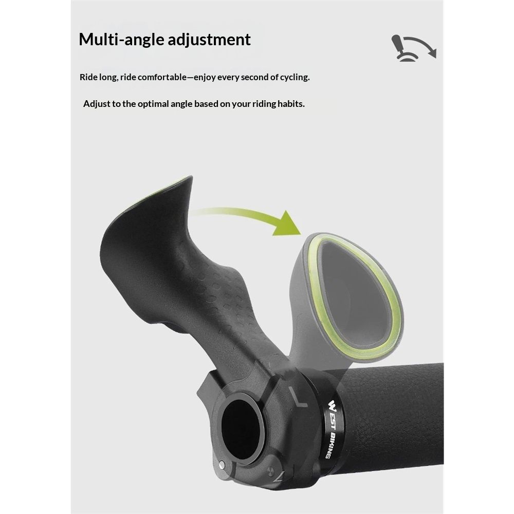 Bike Handlebar Ends Ergonomic No-Slip  Mountain Bike Road Cross-Country Bicycle Handlebar Extender Bar Ends Suitable for 21.8-22.2mm Handlebar - Image 3