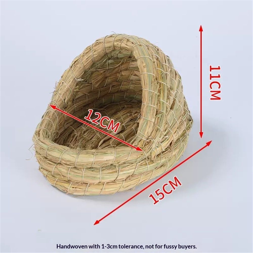 Rabbit grass bed, rabbit woven hay bed, natural handmade grass house for small pets, suitable for Totoro, guinea pigs, hedgehogs, rats（mini version） - Image 5