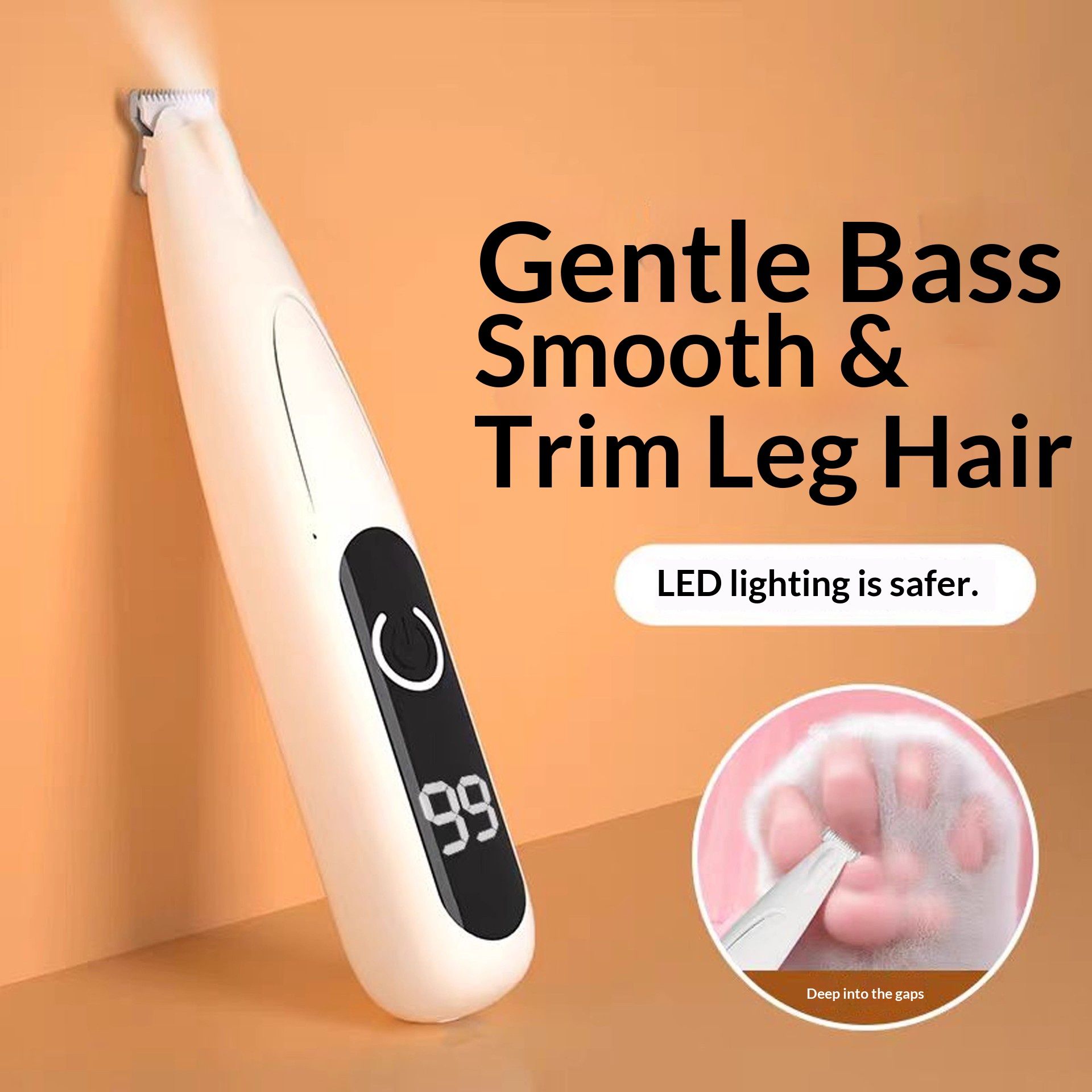 Pet Micro Precision Trimmer, Multifunctional Pet Hair Clippers for Grooming with LED Light, Low Noise Waterproof Rechargeable Pet Paw Trimmer for Pet Paws,(White) - Image 2