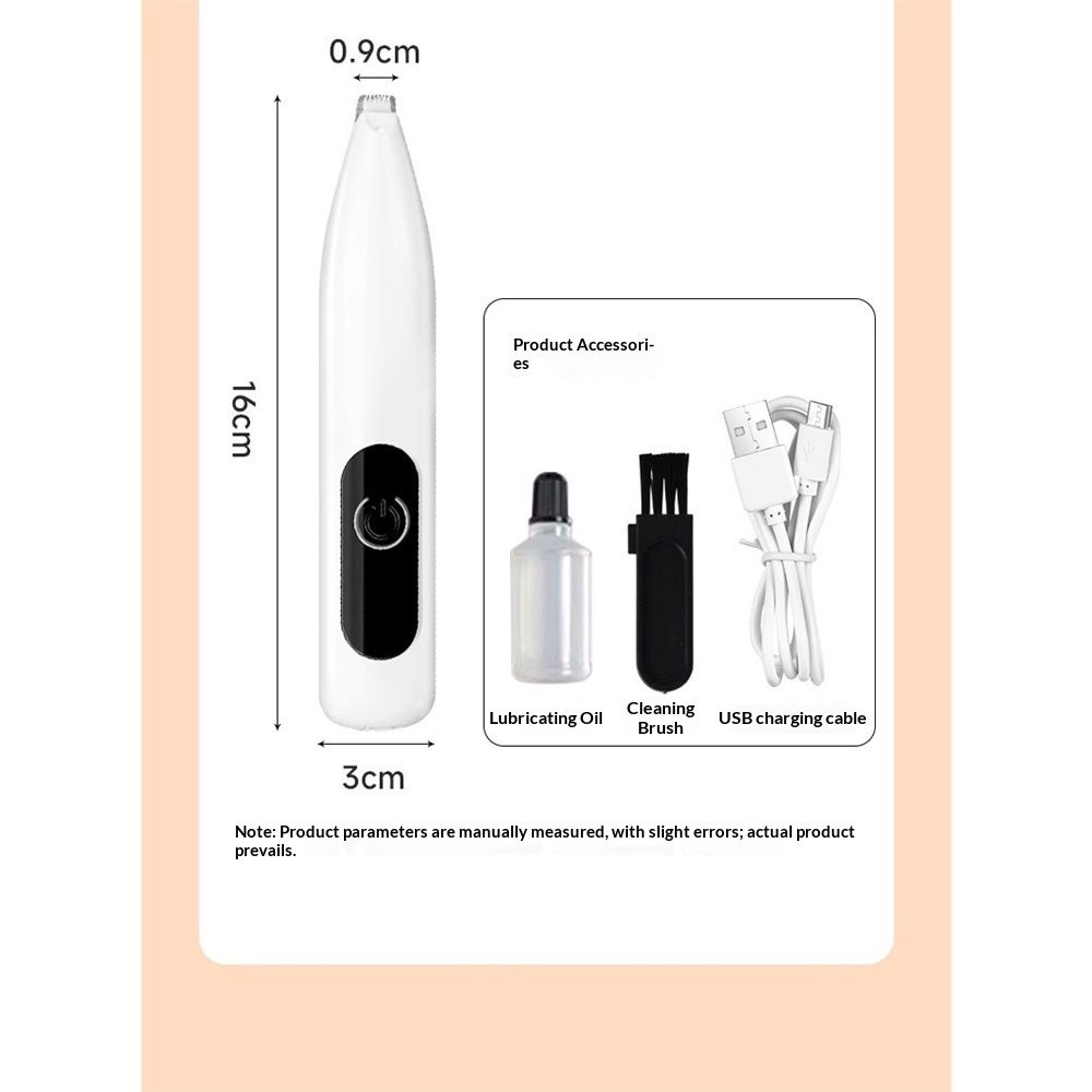 Pet Micro Precision Trimmer, Multifunctional Pet Hair Clippers for Grooming with LED Light, Low Noise Waterproof Rechargeable Pet Paw Trimmer for Pet Paws,(White) - Image 5