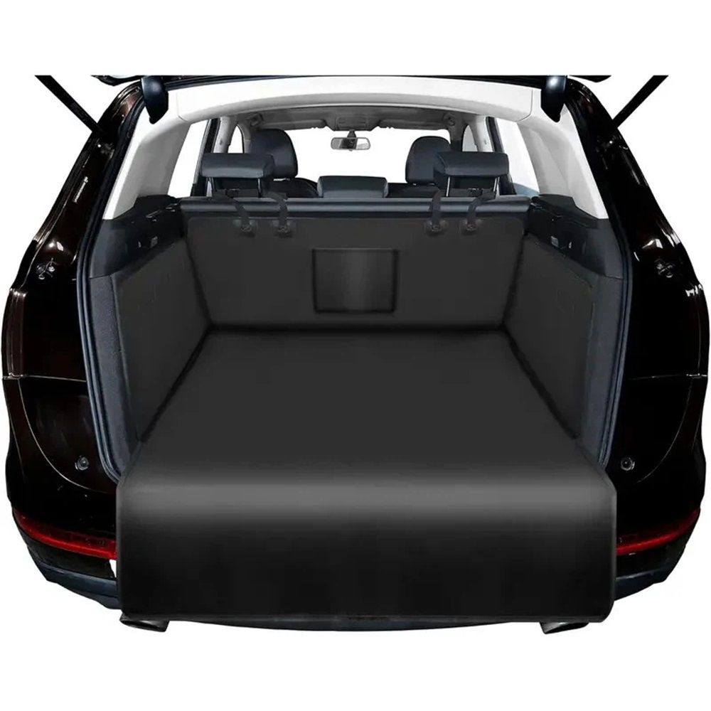 Car Boot Liner Protector - Nonslip Waterproof Pet Dog Back Seat Cover - Durable Washable Cargo Cover Mat Travel, Universal for Medium Small Car SUV (black) - Image 1