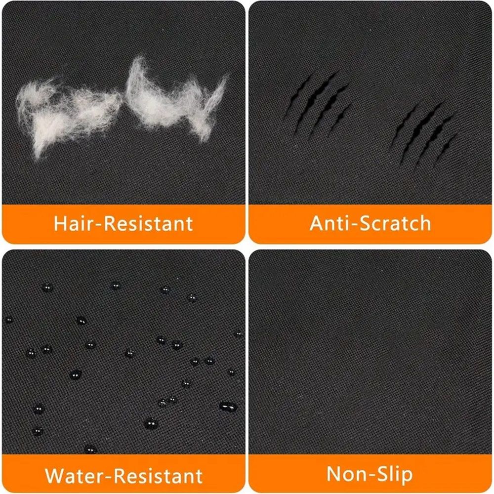 Car Boot Liner Protector - Nonslip Waterproof Pet Dog Back Seat Cover - Durable Washable Cargo Cover Mat Travel, Universal for Medium Small Car SUV (black) - Image 3