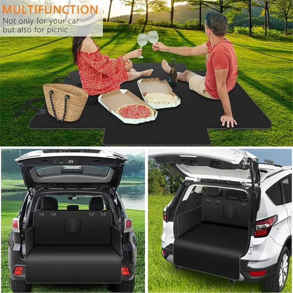 Car Boot Liner Protector - Nonslip Waterproof Pet Dog Back Seat Cover - Durable Washable Cargo Cover Mat Travel, Universal for Medium Small Car SUV (black) - Image 4
