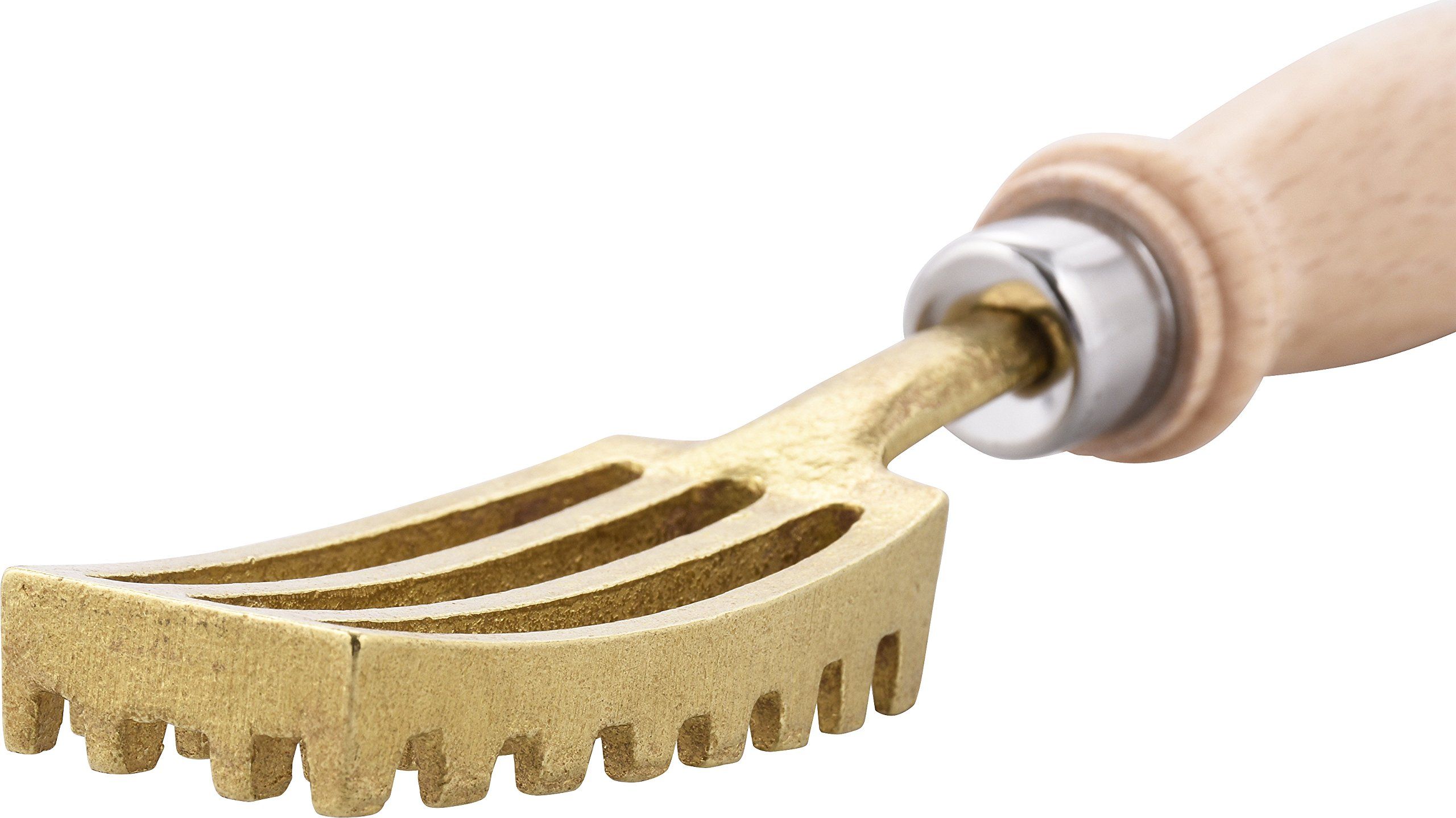 Fish Scaler Brush with Brass Serrated Sawtooth and Ergonomic Wooden Handle - Easily Remove Fish Scales Without Fuss Or Mess - Image 3