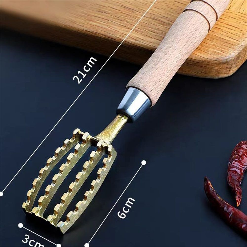 Fish Scaler Brush with Brass Serrated Sawtooth and Ergonomic Wooden Handle - Easily Remove Fish Scales Without Fuss Or Mess - Image 5