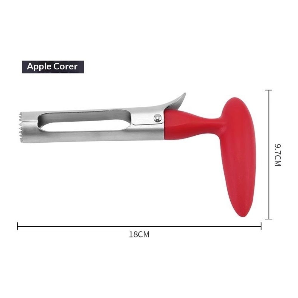 2pcs Apple Corer Tool - Easy to Use and Clean - Sturdy Apple Core Remover with Sharp Serrated Blades - Stainless Steel Corers for Apple and Pear - Core Fruits with Ease(Red) - Image 5