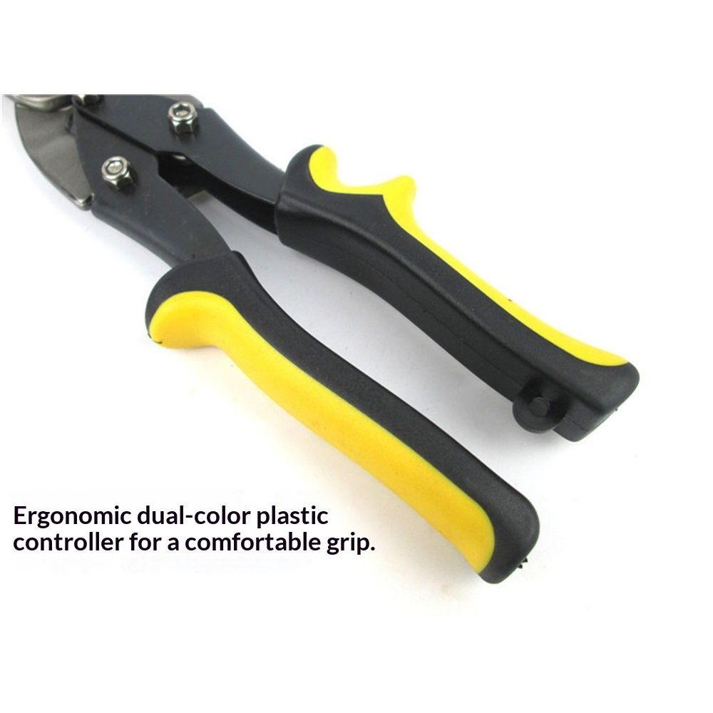 10 Inch Aviation Tin Snips, Cr-Mo Aviation Snips for Cutting Metal Sheet, Heavy Duty Sheet Metal Cutter Shear, Straight Cut, High Leverage Aviation Snip, - Image 3
