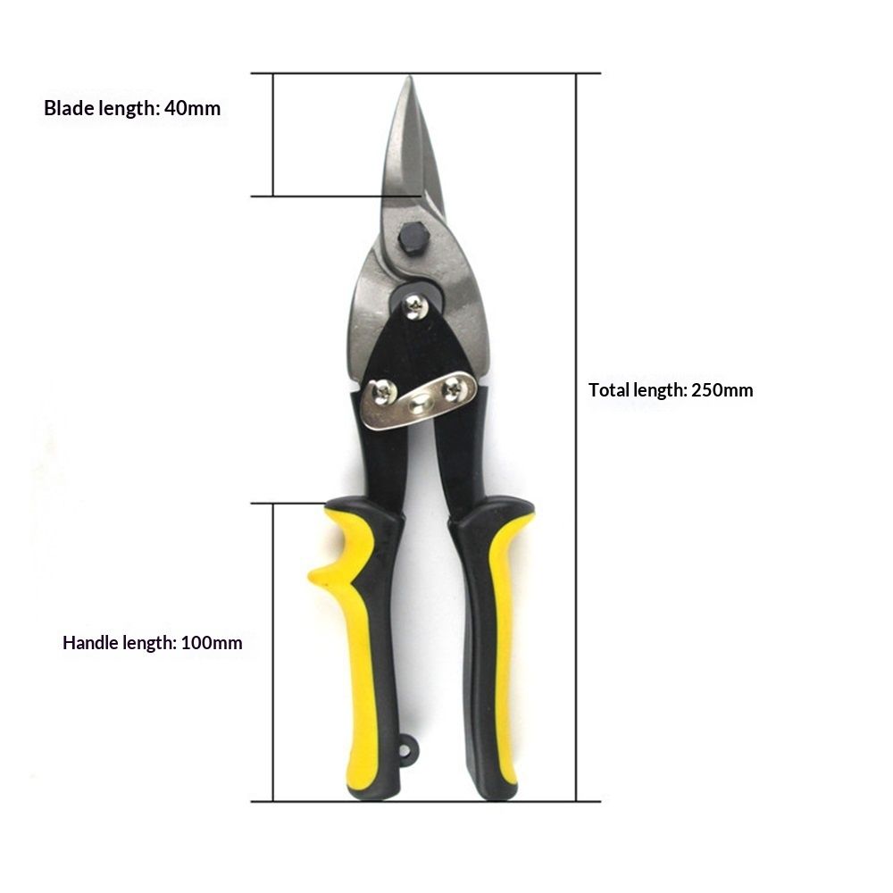 10 Inch Aviation Tin Snips, Cr-Mo Aviation Snips for Cutting Metal Sheet, Heavy Duty Sheet Metal Cutter Shear, Straight Cut, High Leverage Aviation Snip, - Image 5