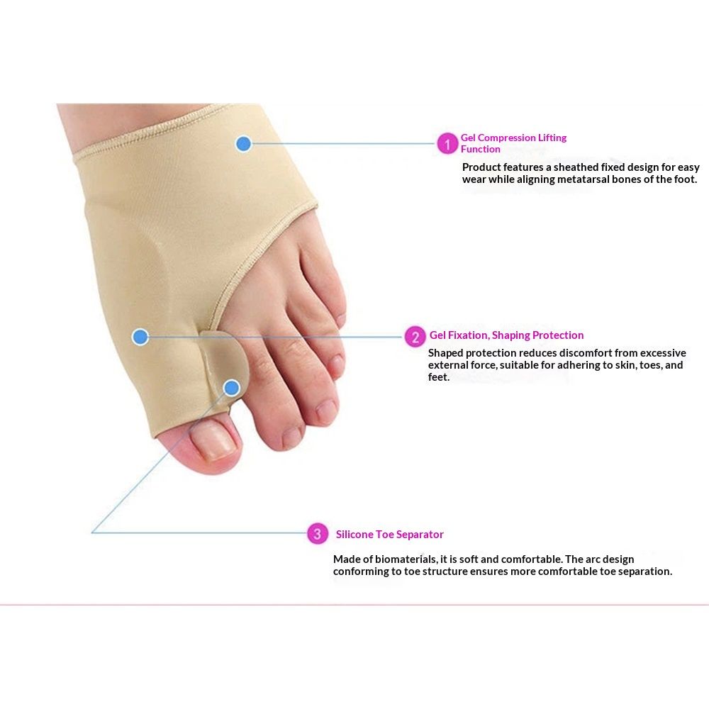 2 pair Relief Sleeve Pads & Corrector for Men & Women | Cushioned Support for Toe Alignment & Pain Relief | 2 Pair (35-40（S)） - Image 5