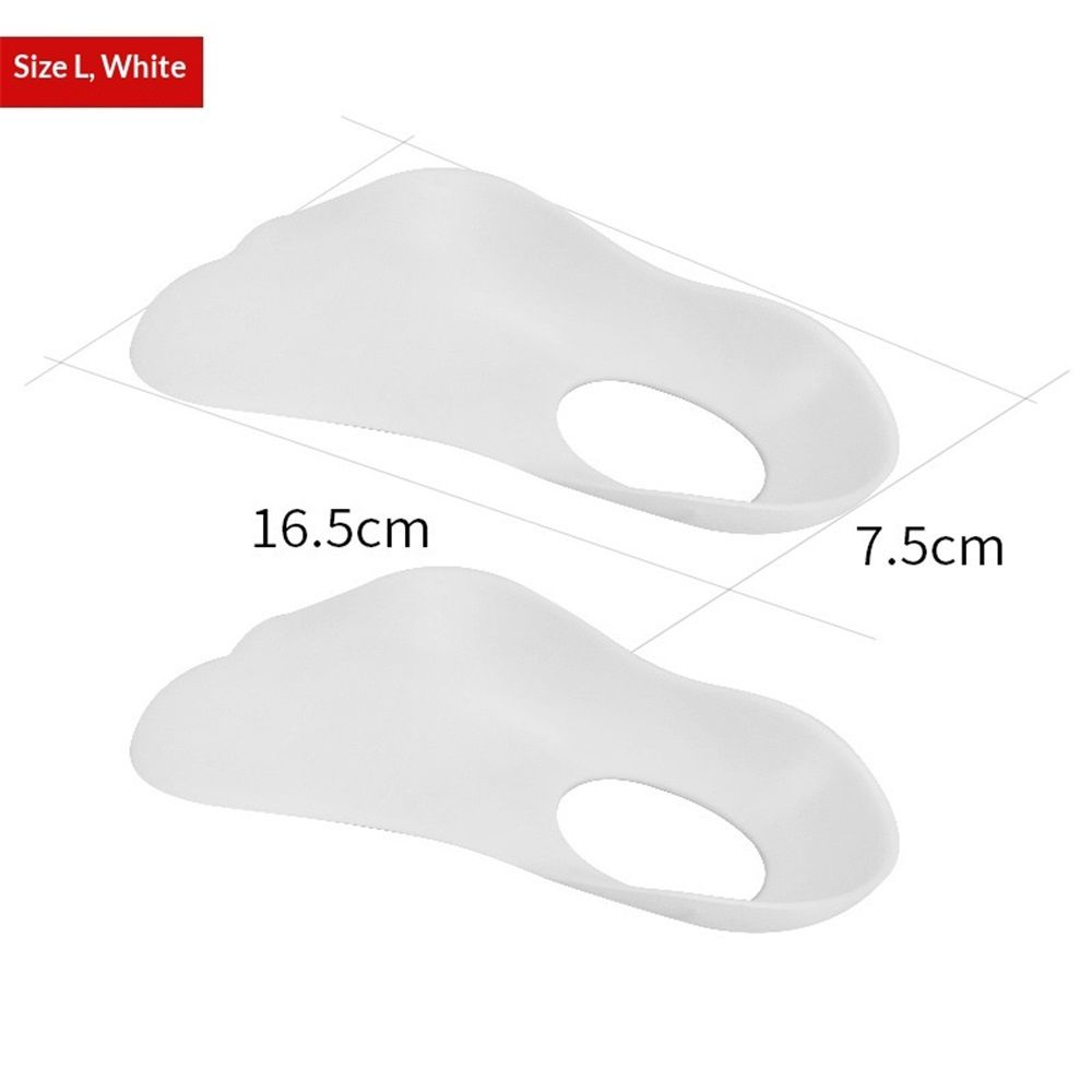 Shoe Pads 1 Pair Arch Support Inserts Plantar Insoles for Flatfoot Corrector Shoe Pads with Hole (White) Heel Spurs Insoles（L） - Image 2