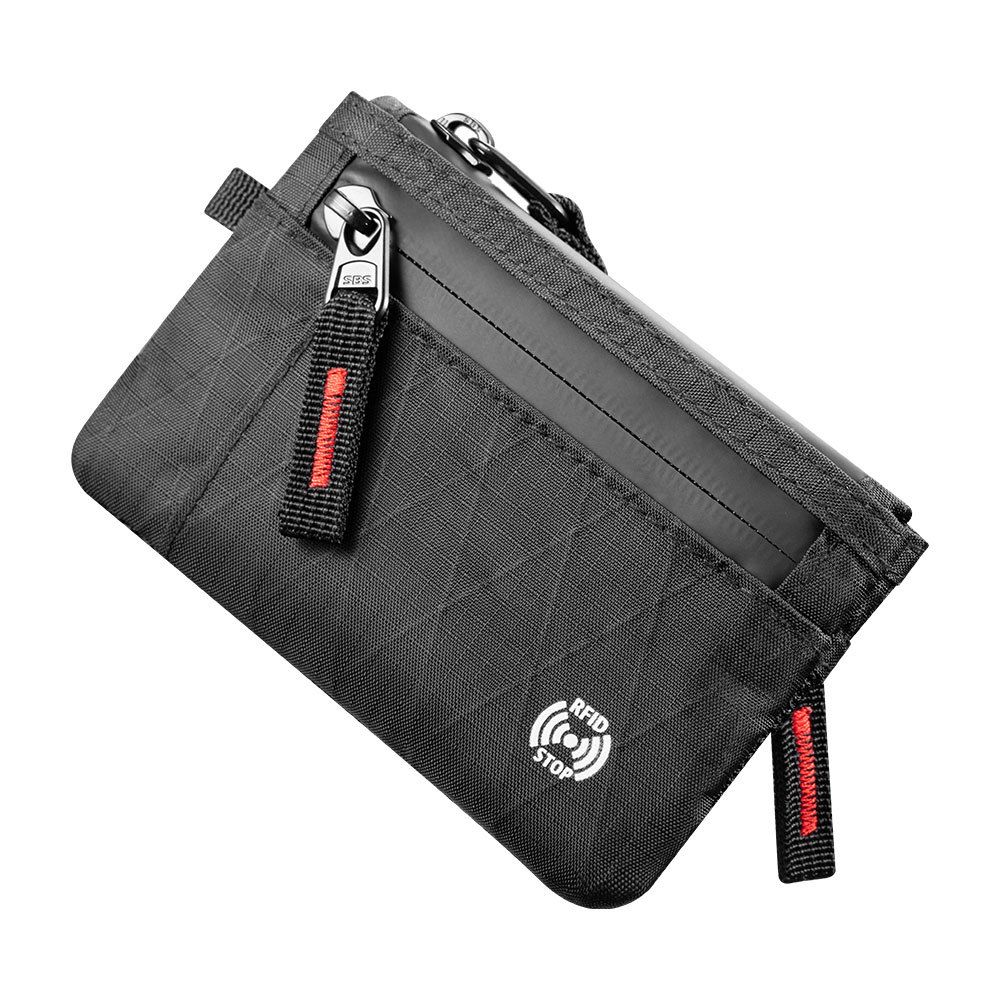 Zip Pouch Black Small Cash and Card Zip Wallet,Weatherproof Fabrics, Zipper, Pouch for Men Travel (black) - Image 1